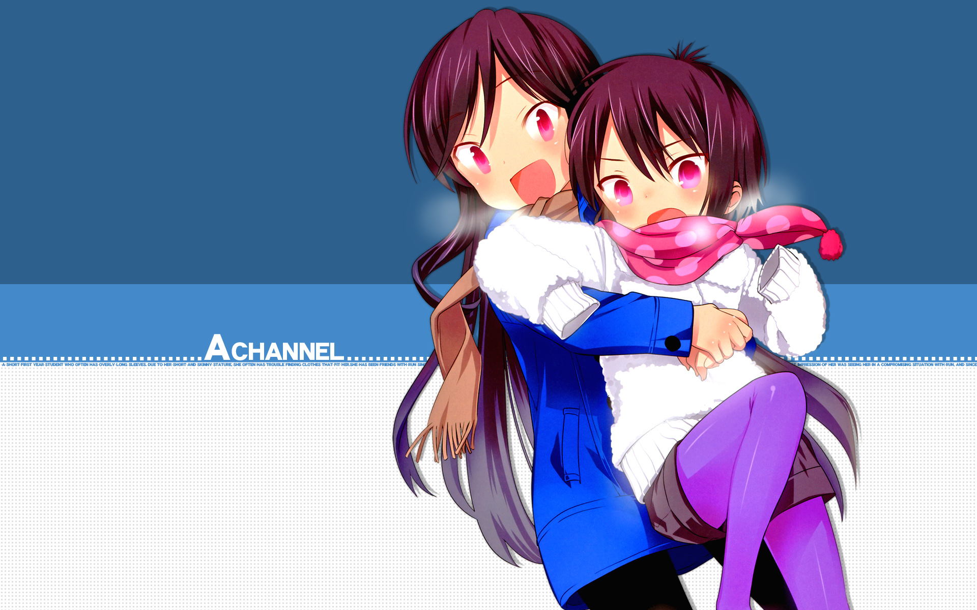 Two girls hugging, A Channel HD Wallpaper