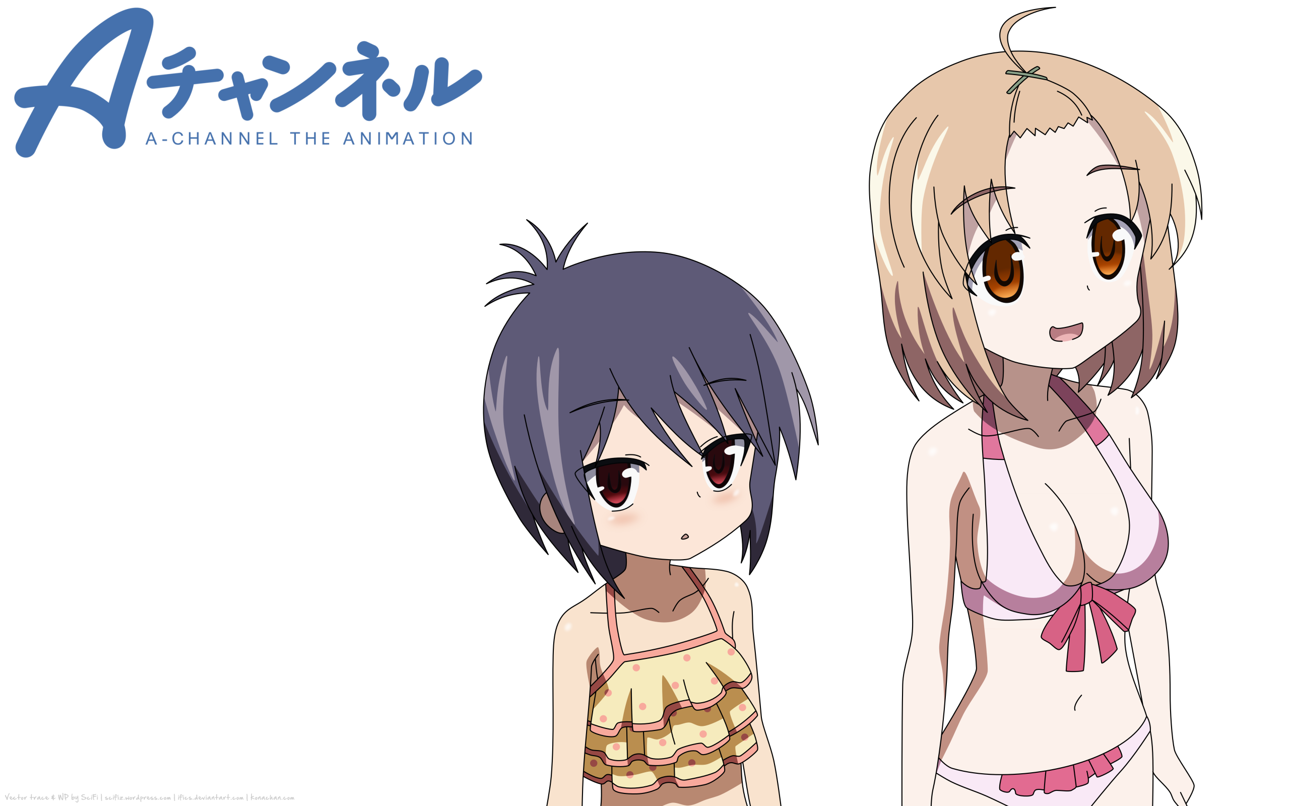 A-Channel The Animation: Run and Tooru HD Wallpaper
