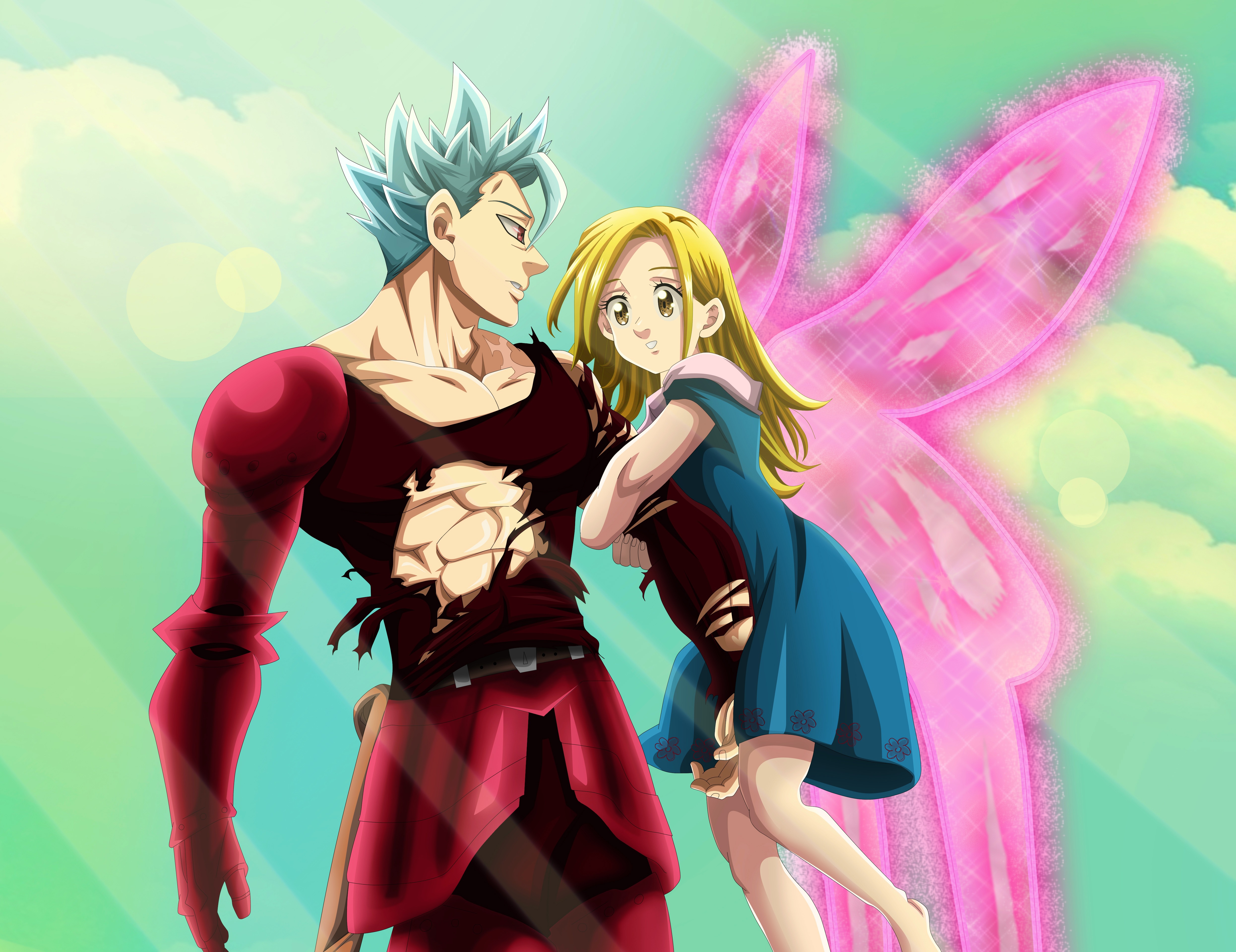Ban and Elaine from The Seven Deadly Sins HD Wallpaper