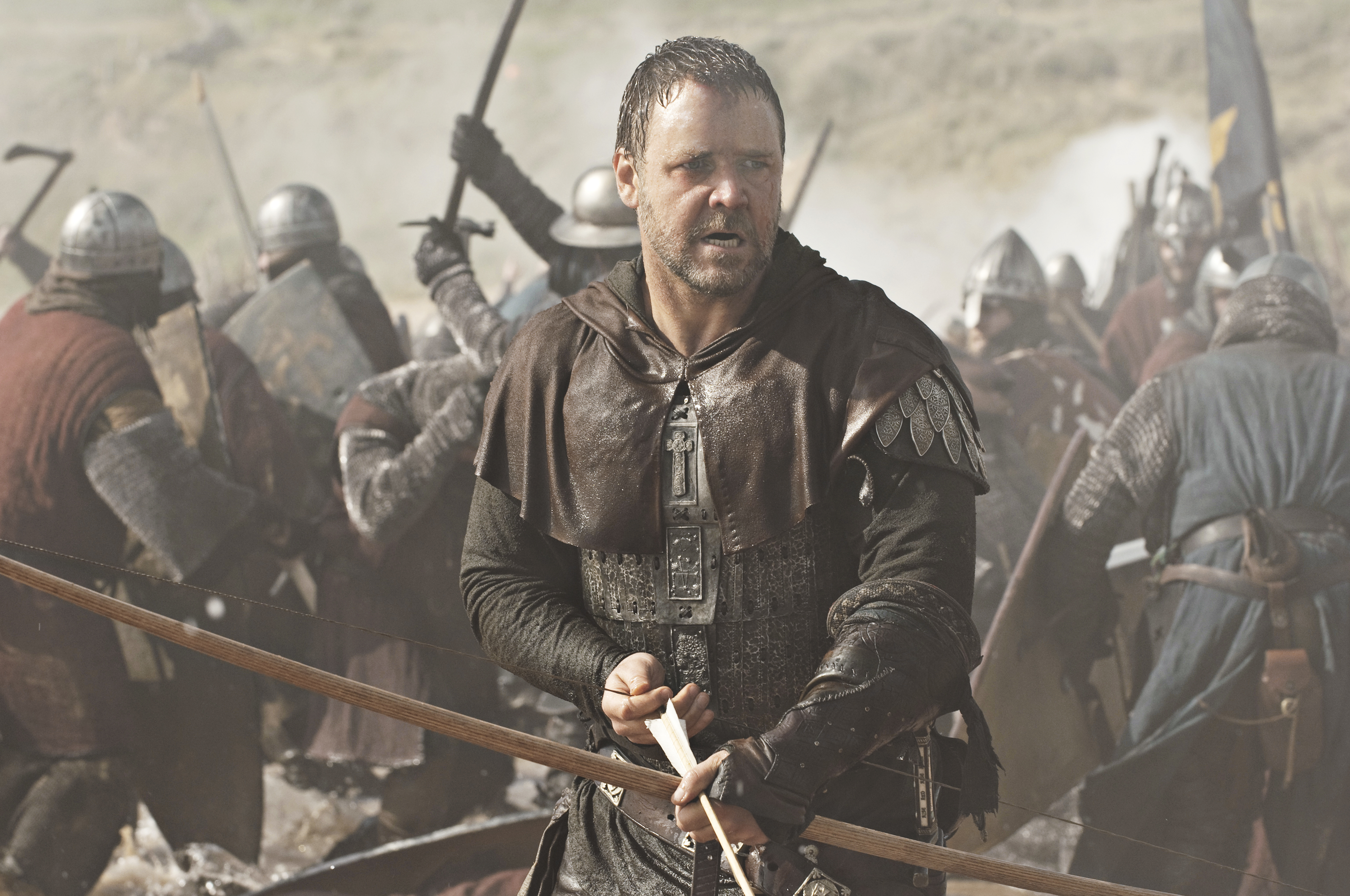 Robin Hood Russell Crowe in battle HD Wallpaper