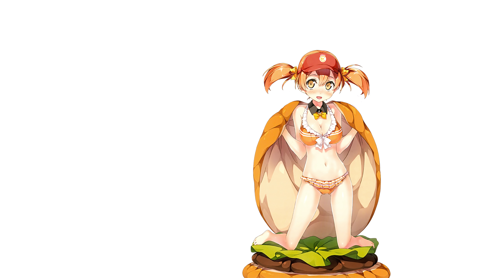 Chiho Sasaki in a hamburger costume HD Wallpaper