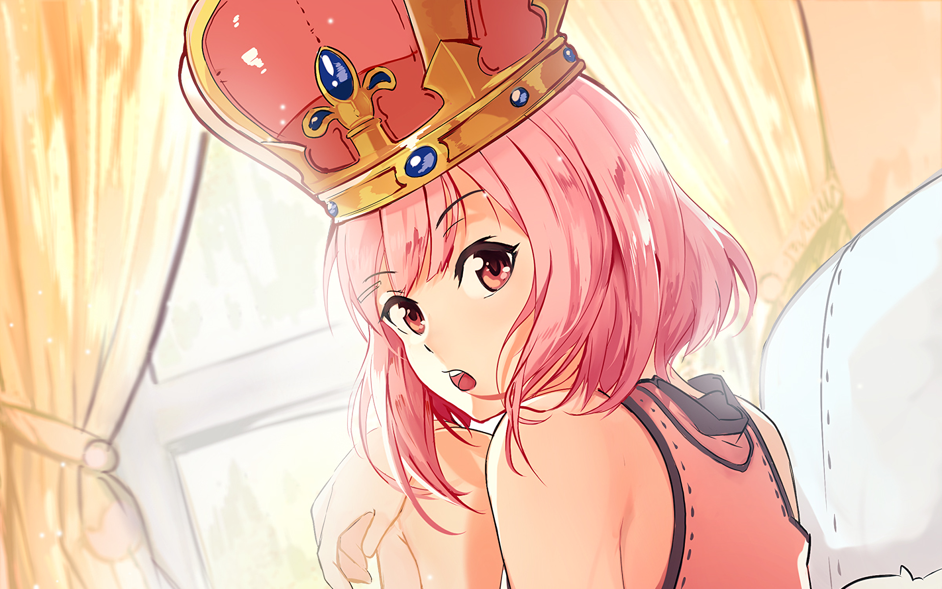Yoshino Koharu wearing a crown HD Wallpaper