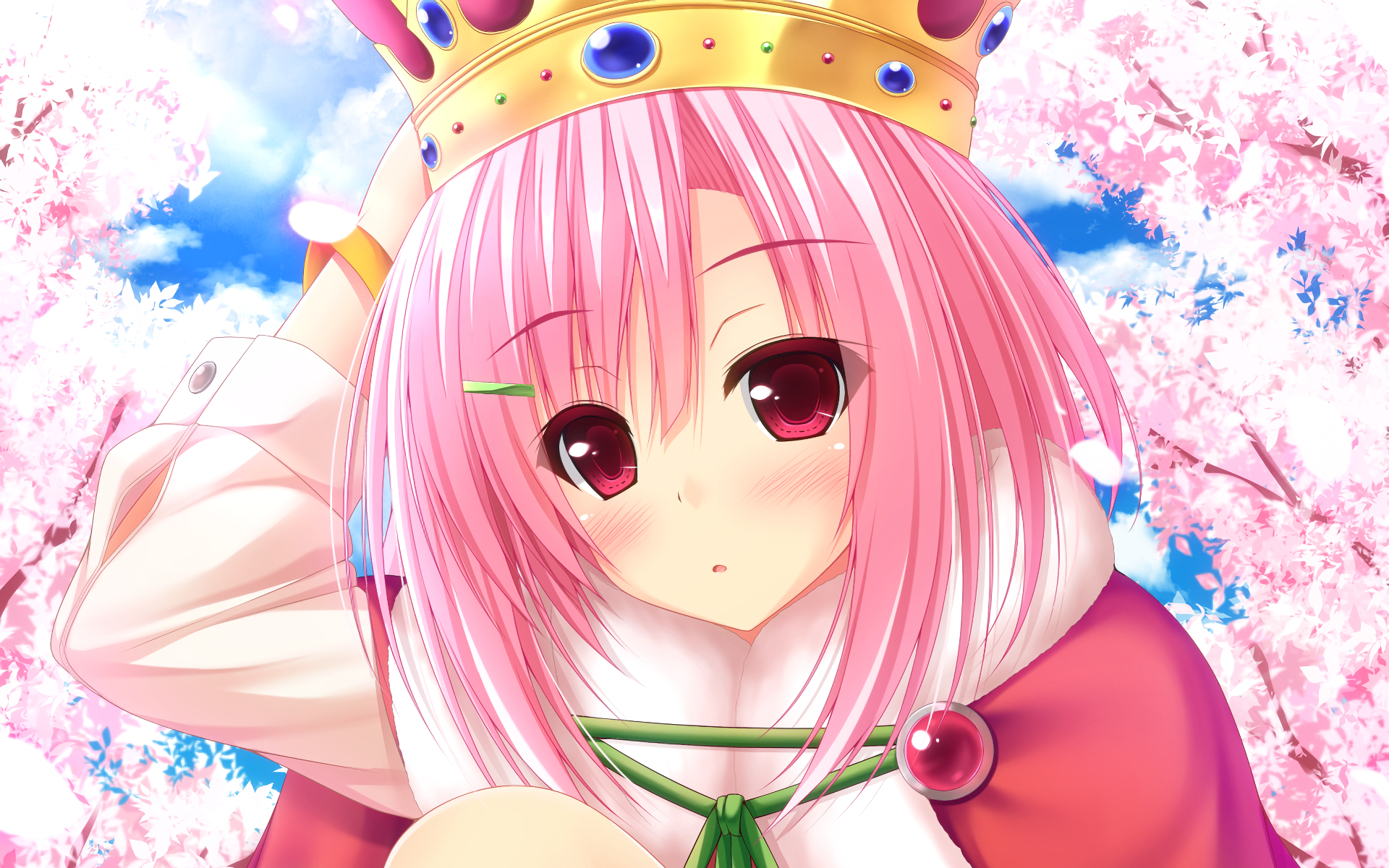 Yoshino Koharu wearing a crown HD Wallpaper