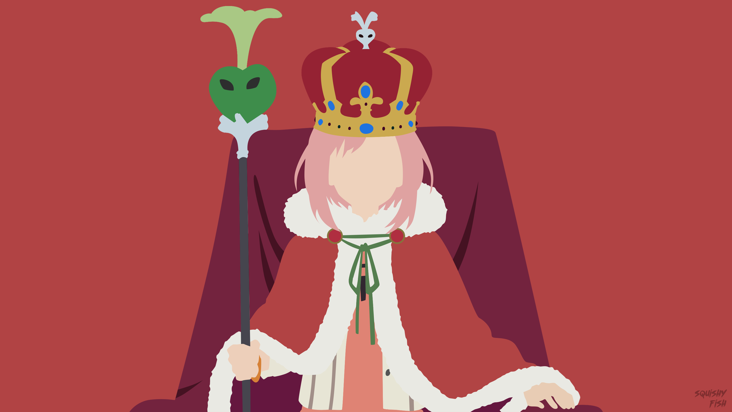 Yoshino Koharu wearing a crown and holding a scepter HD Wallpaper