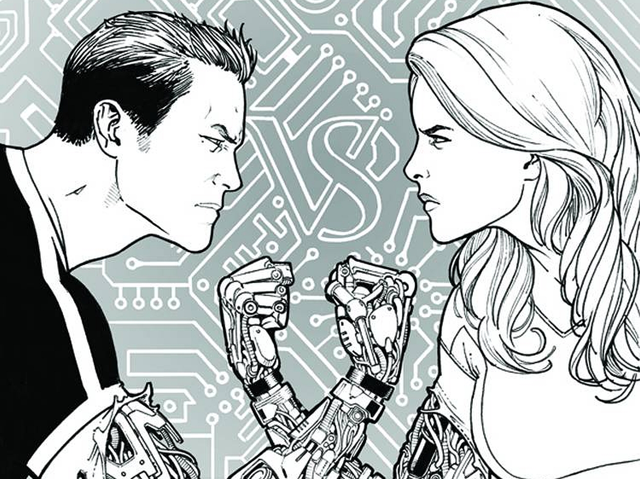 Man vs. Bionic Woman HD Wallpaper
