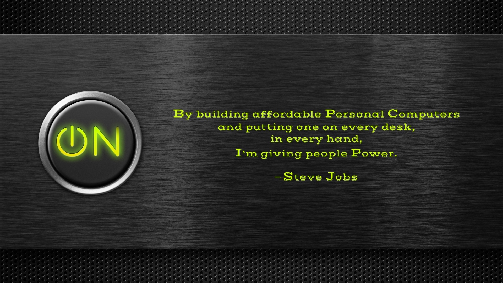 Steve Jobs quote about Personal Computers HD Wallpaper