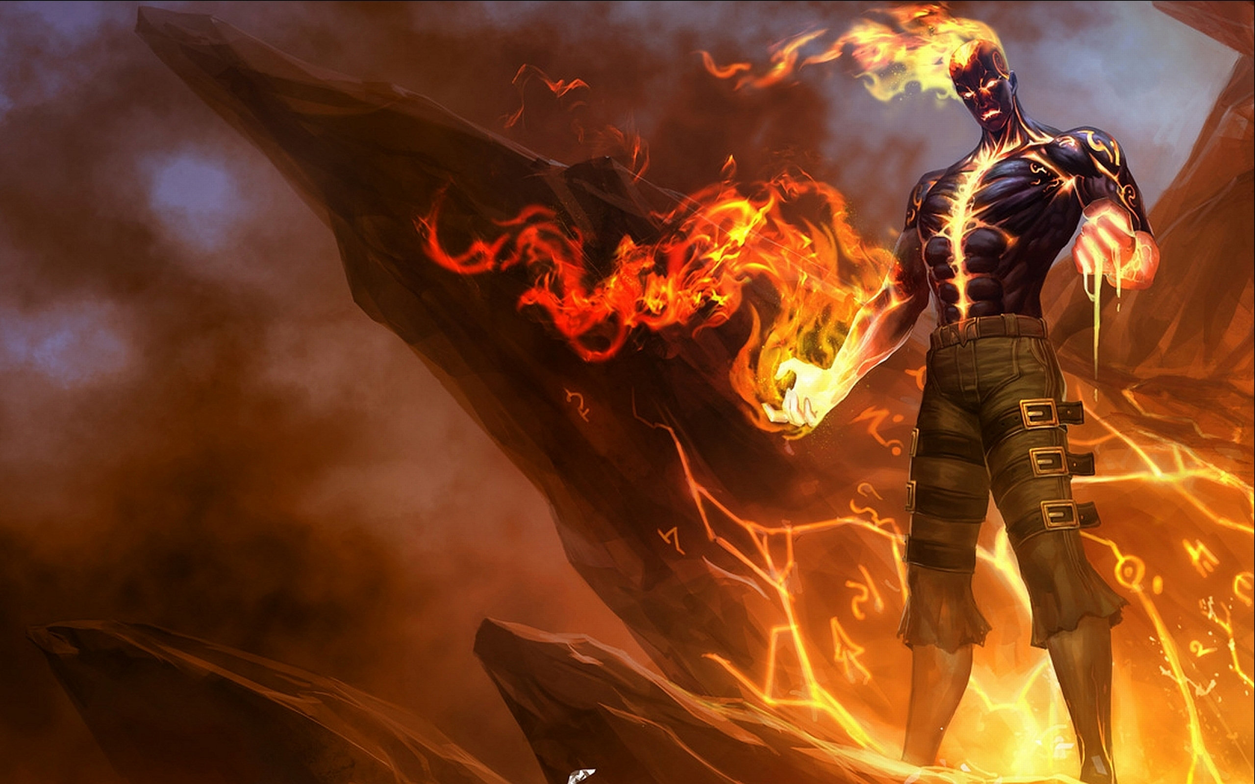 Brand from League of Legends HD Wallpaper