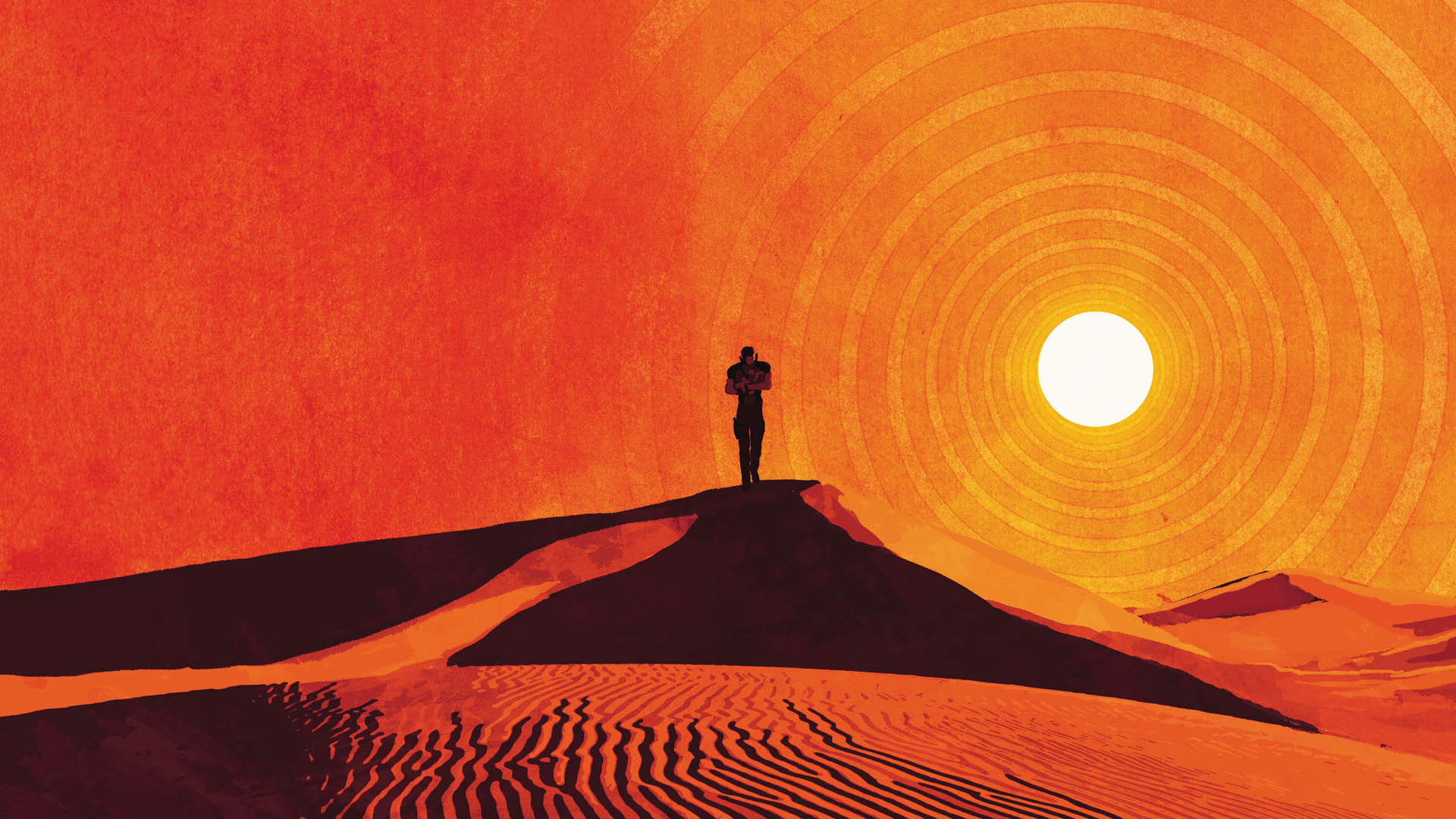 Dick Grayson in a desert landscape HD Wallpaper