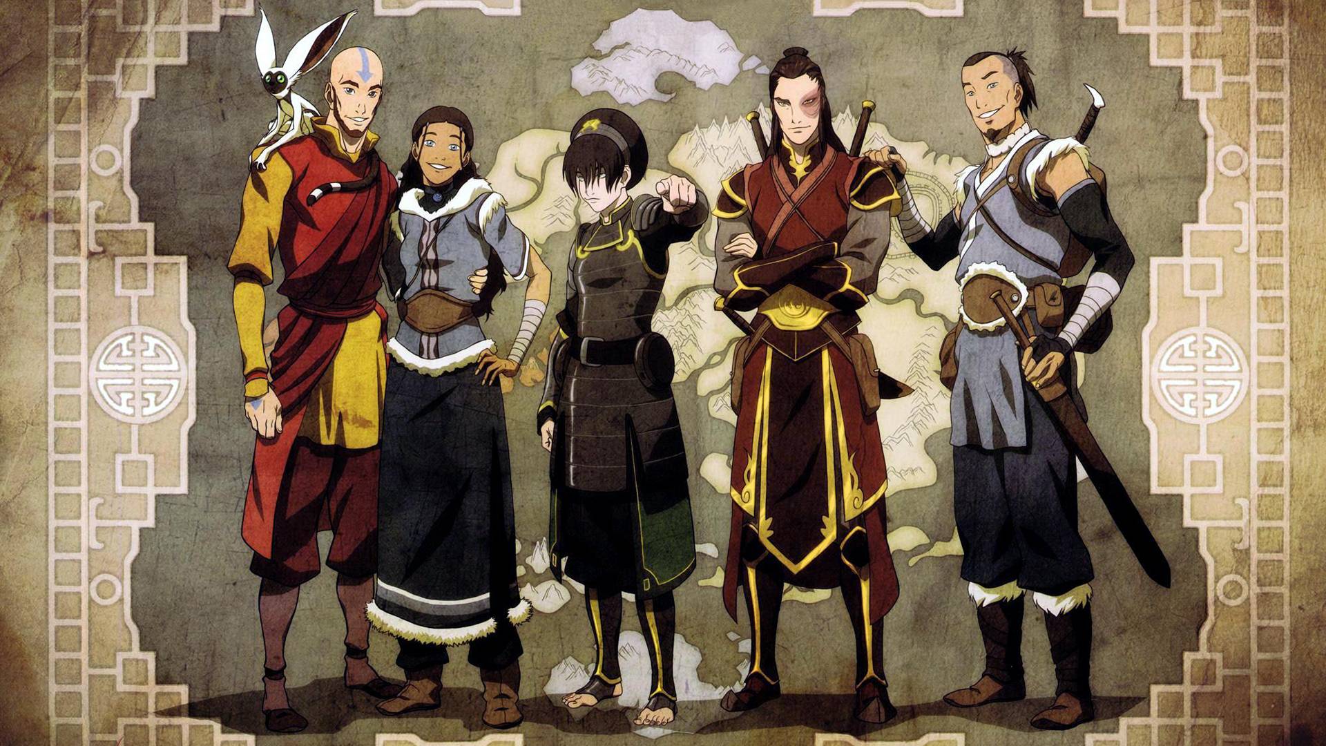 Aang and friends from Avatar: The Last Airbender HD Wallpaper