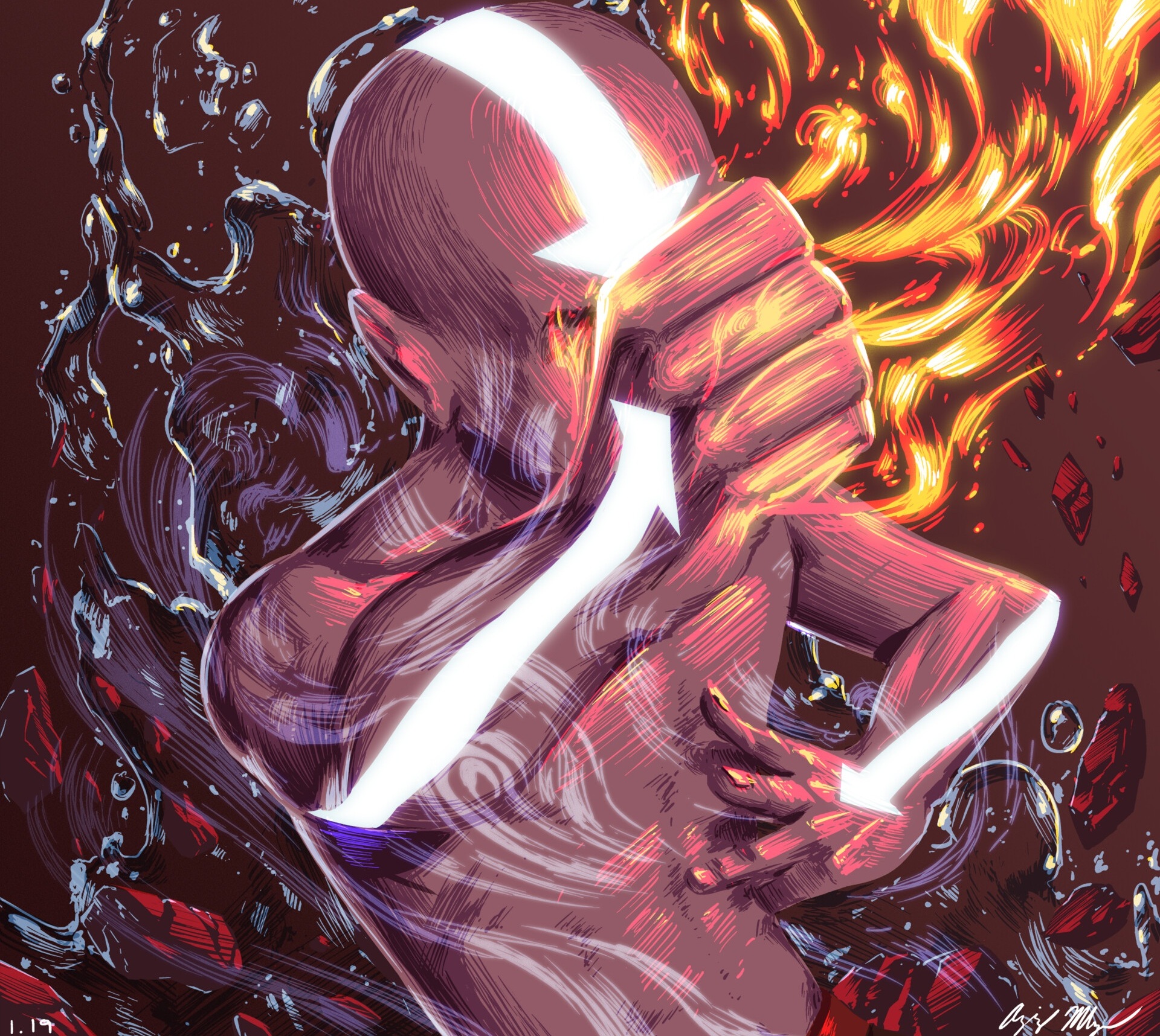 Aang from Avatar: The Last Airbender HD Wallpaper