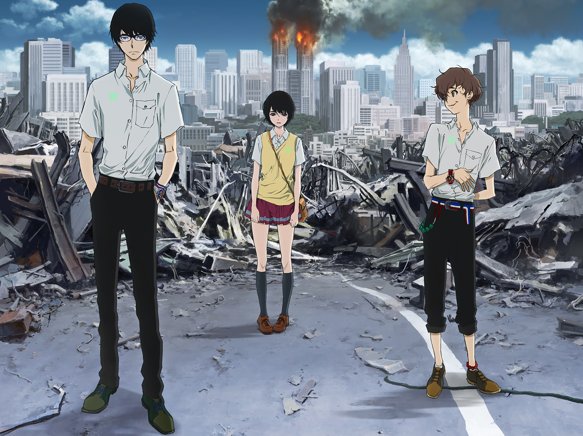 Nine from Zankyou no Terror in a destroyed city HD Wallpaper