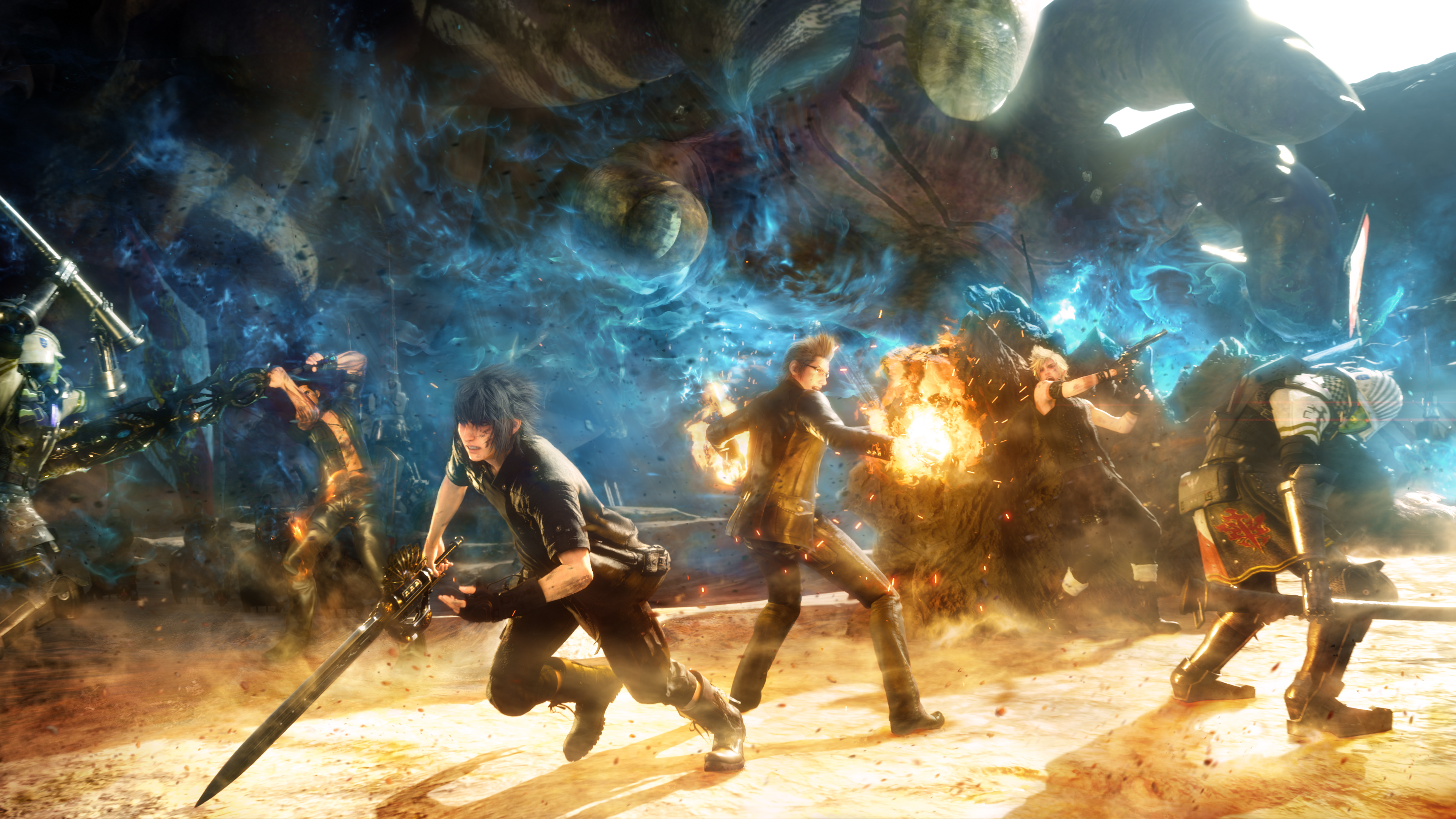 Ignis Scientia and allies in battle HD Wallpaper
