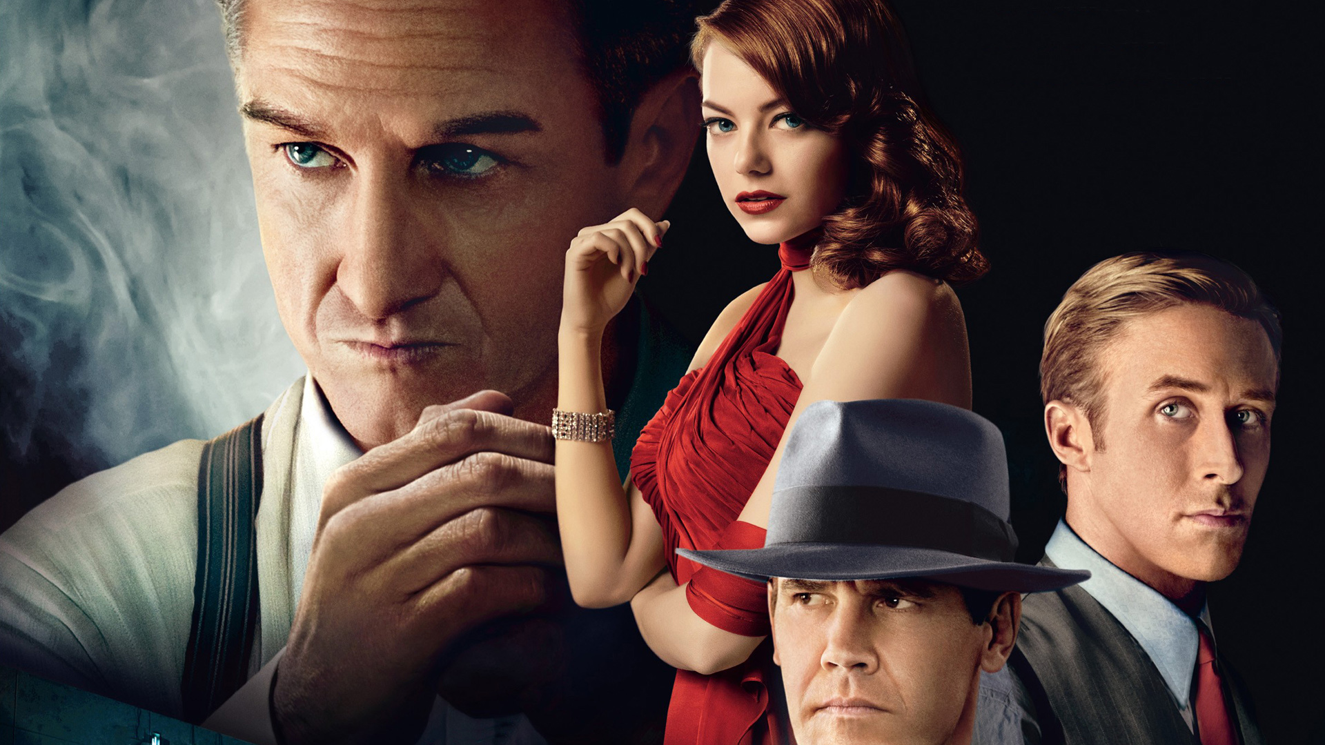 Gangster Squad Sean Penn Emma Stone Ryan Gosling Josh Brolin HD Wallpaper
