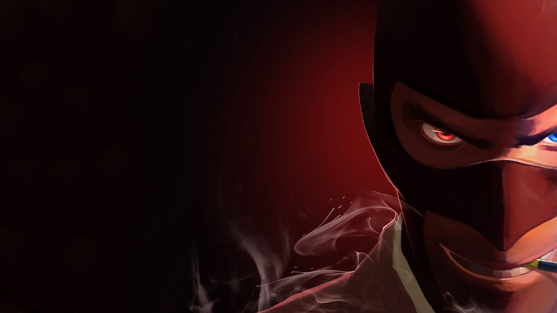 Spy from Team Fortress with red and blue eyes HD Wallpaper