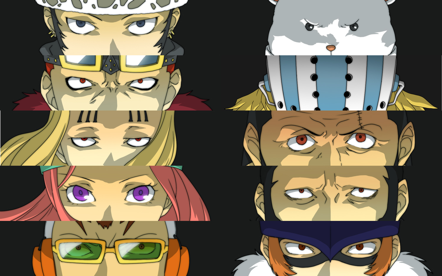Eyes of characters from One Piece HD Wallpaper