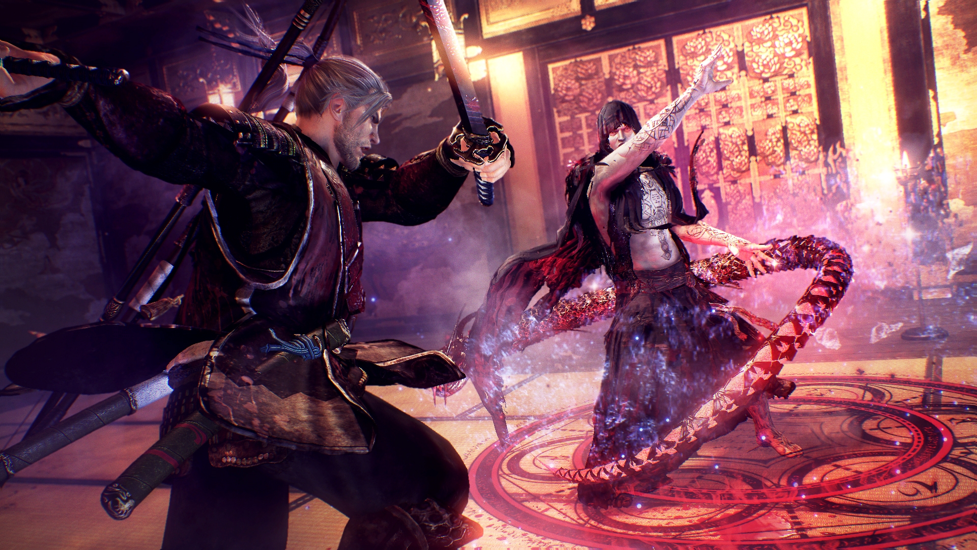 William Adams from Nioh fighting a demon HD Wallpaper