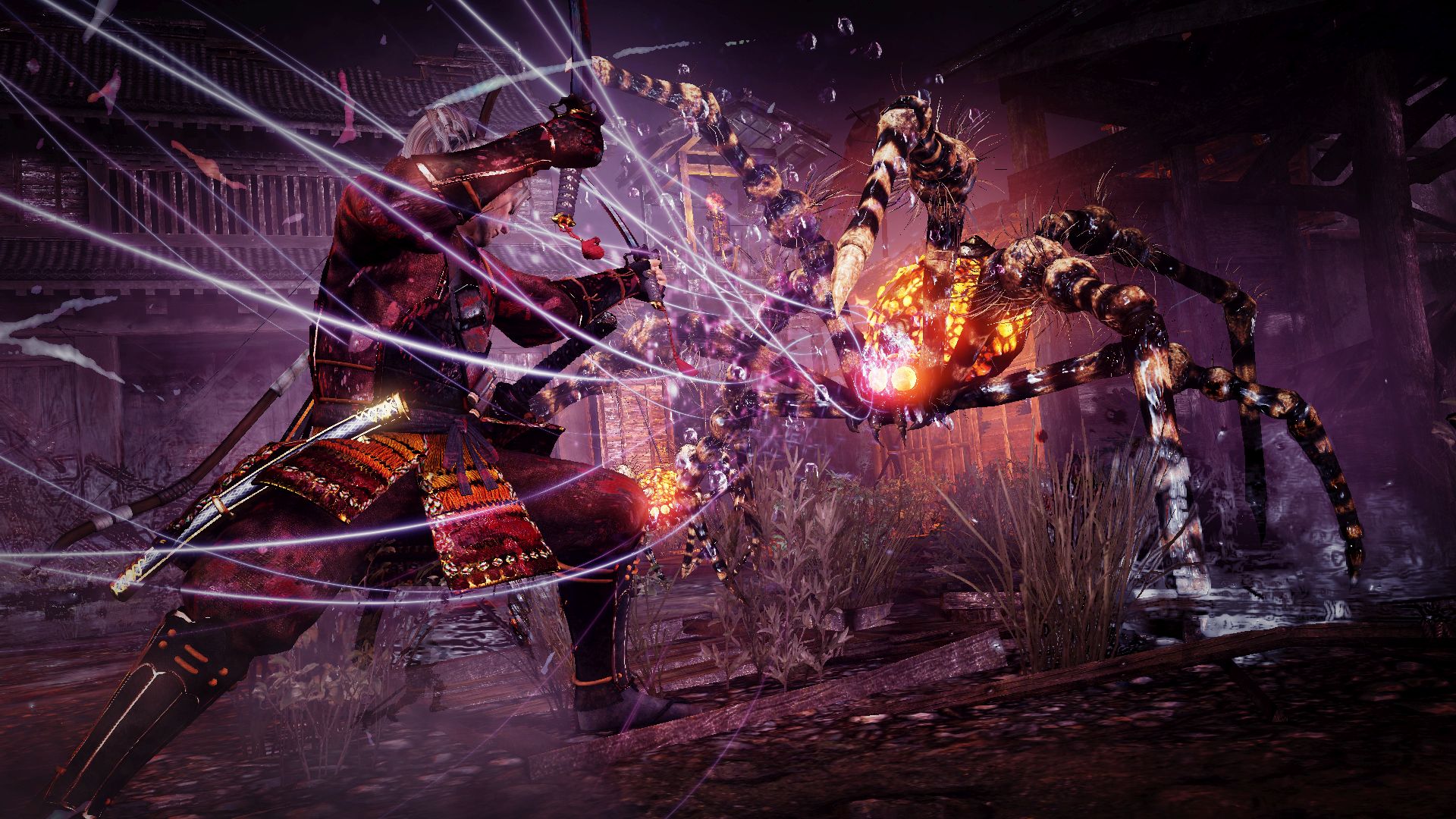 William Adams from Nioh fighting a spider demon HD Wallpaper