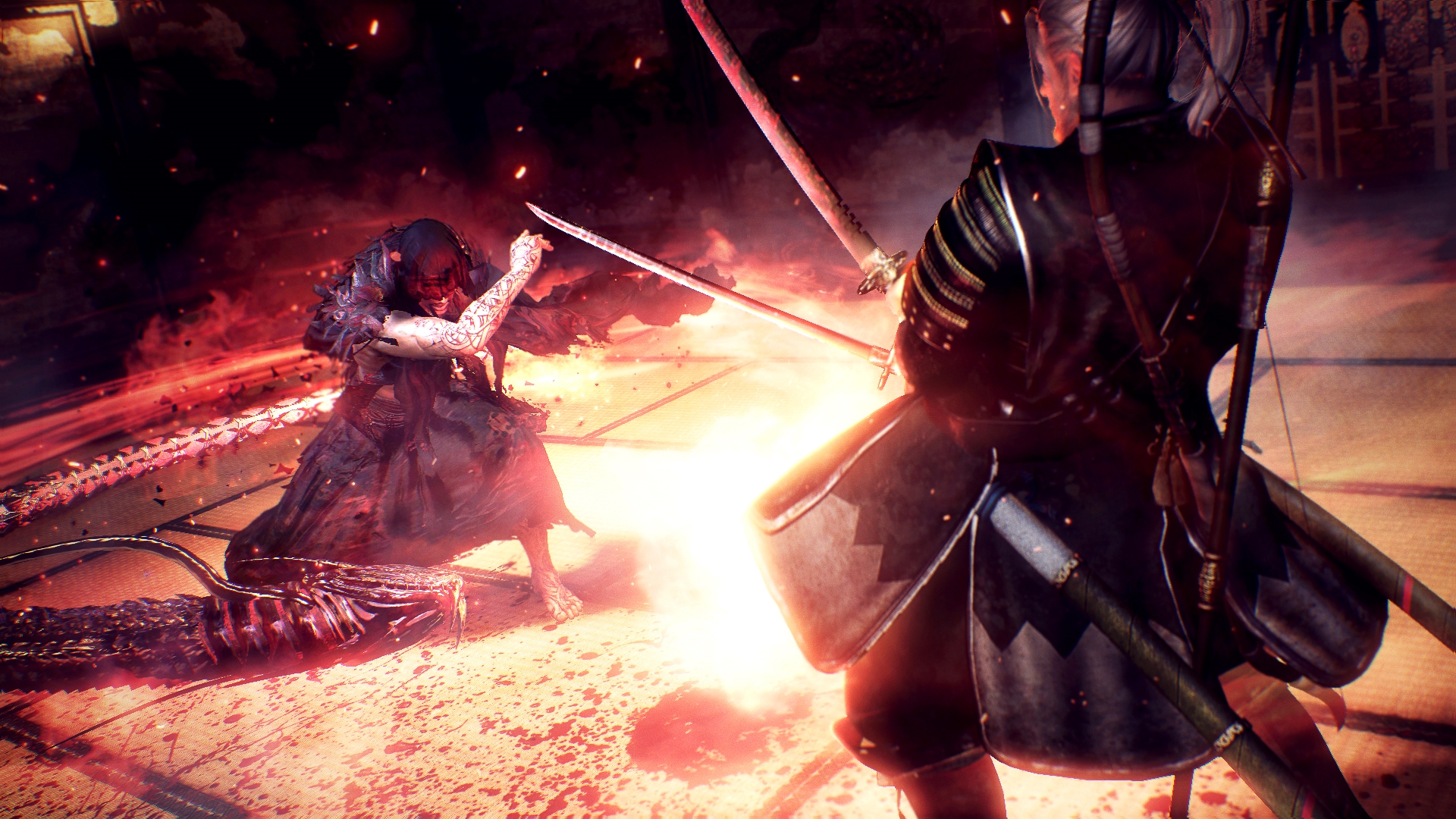 William Adams from Nioh fighting a demon HD Wallpaper