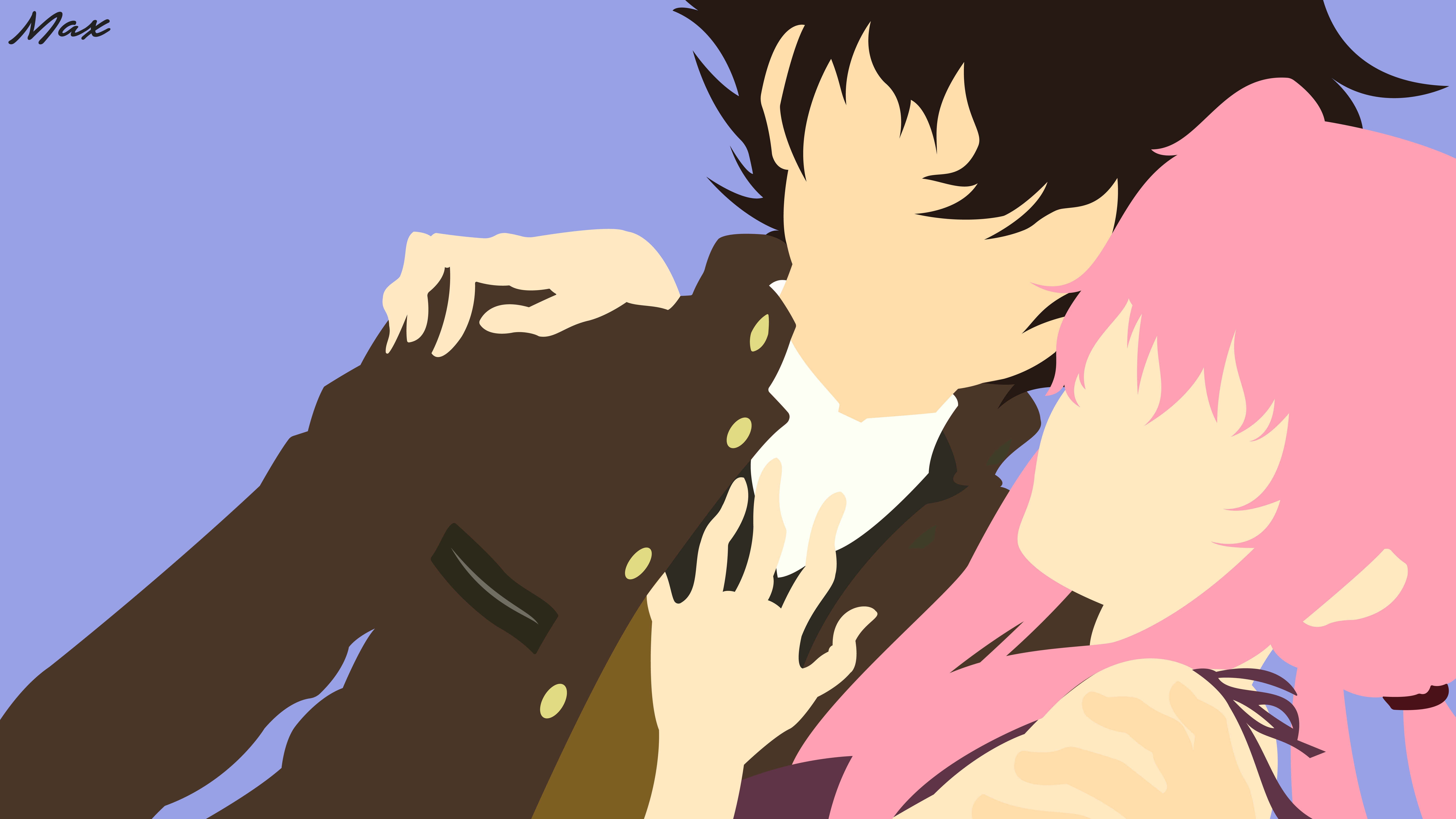 Yukiteru Amano and Yuno Gasai HD Wallpaper