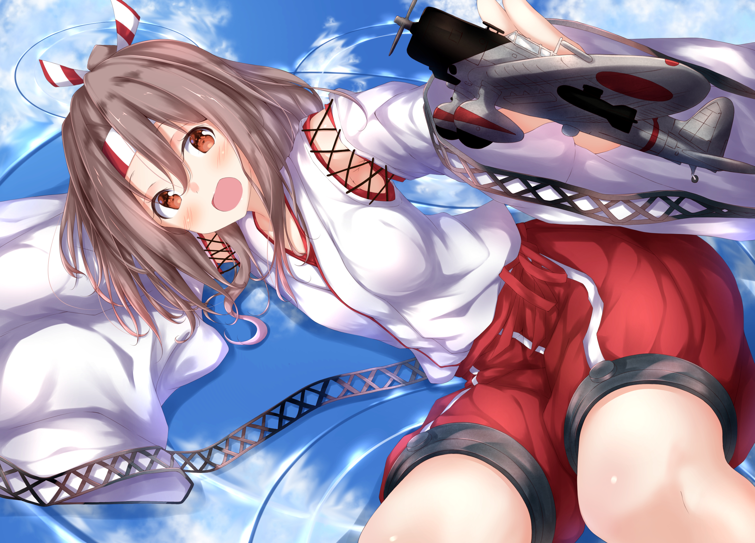 Zuihou from Kantai Collection holding a plane HD Wallpaper