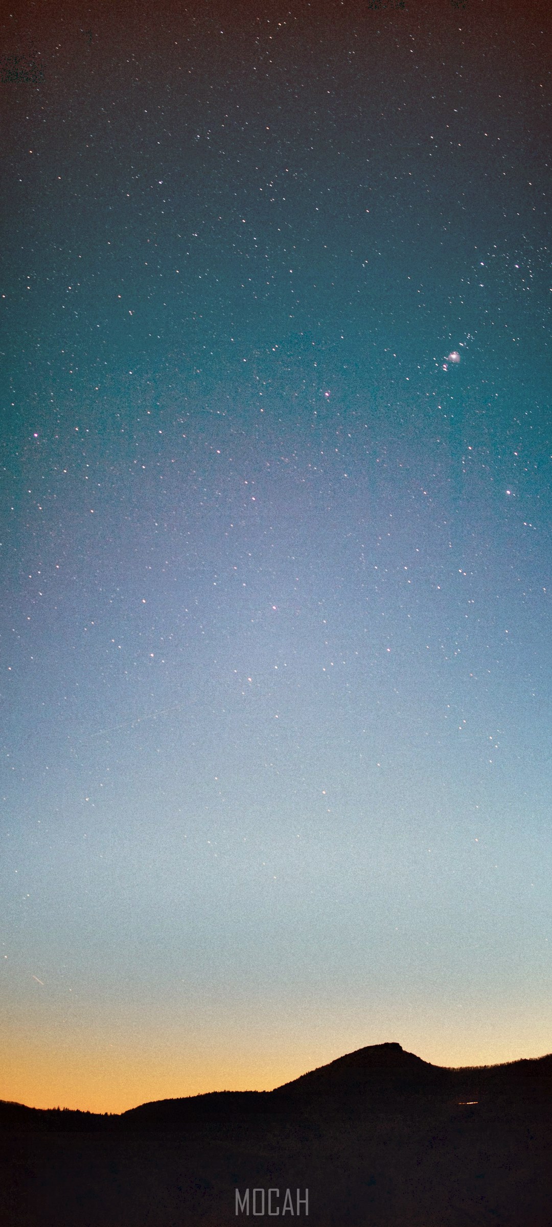 Night sky over mountains with stars HD Phone Wallpaper