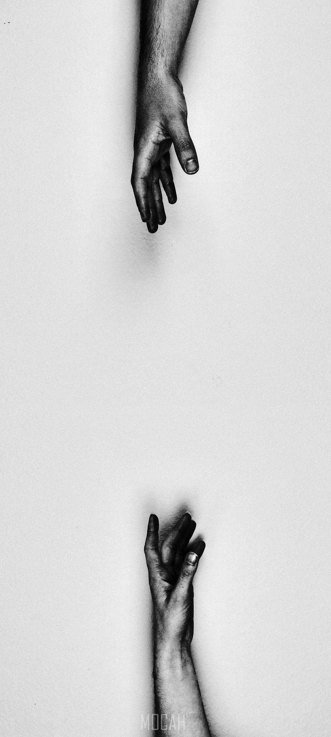 Two hands reaching for each other HD Phone Wallpaper