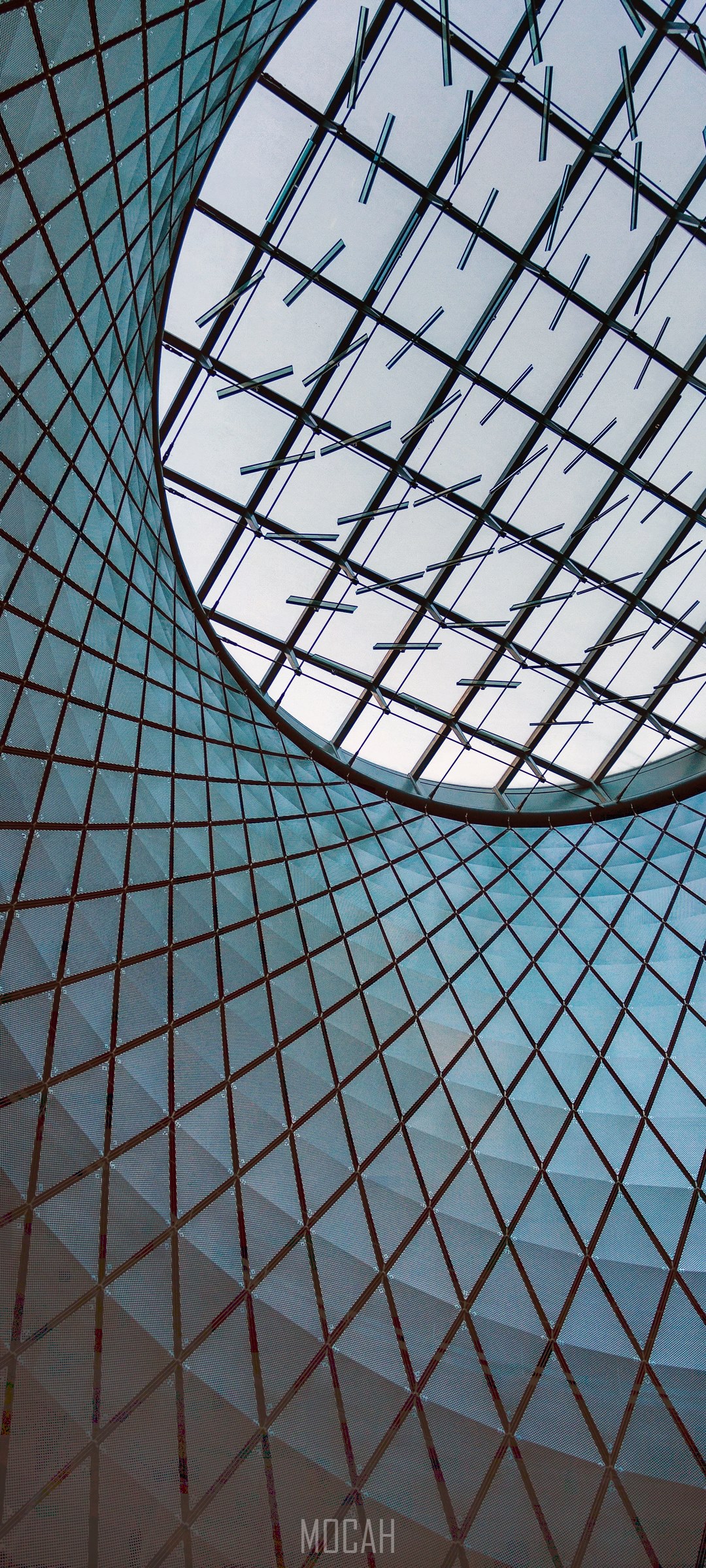 Modern round facade with skylight in Fulton Center, NYC HD Phone Wallpaper