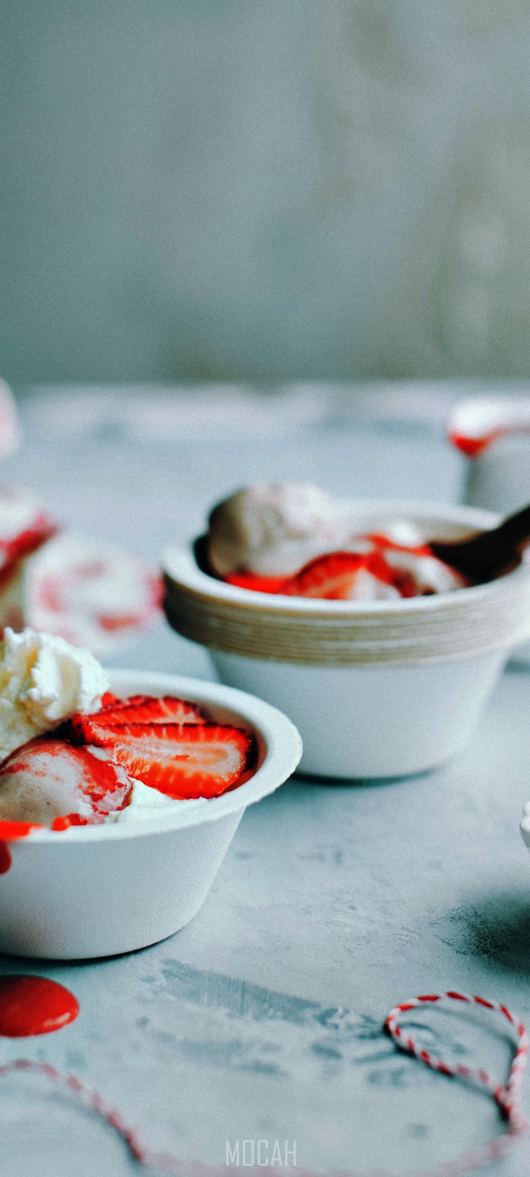 Strawberry Banana Nice Cream Sundaes HD Phone Wallpaper