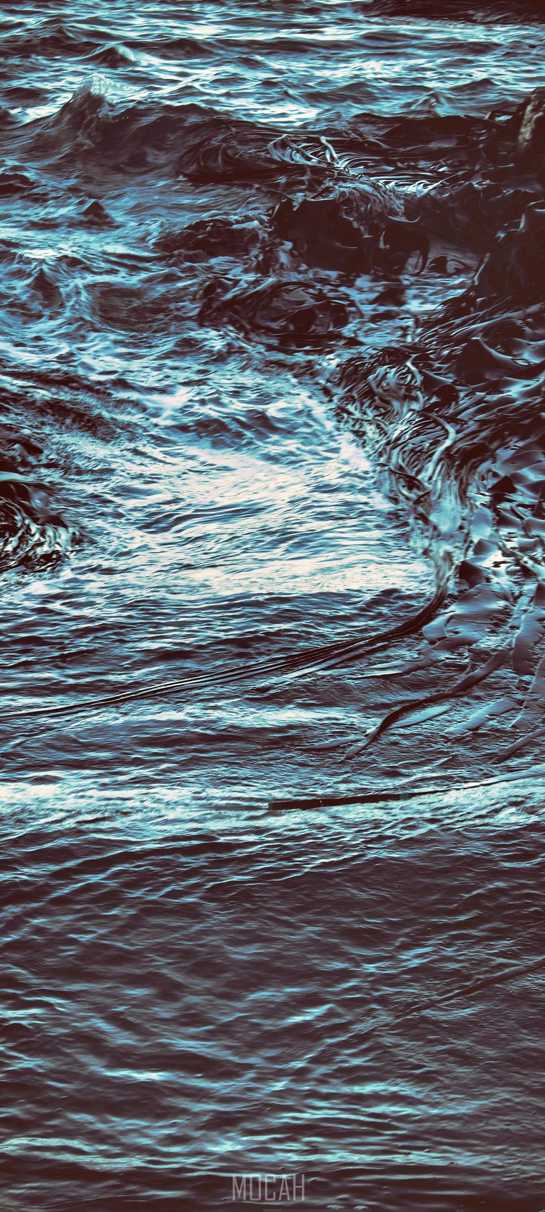 Abstract blue water waves HD Phone Wallpaper