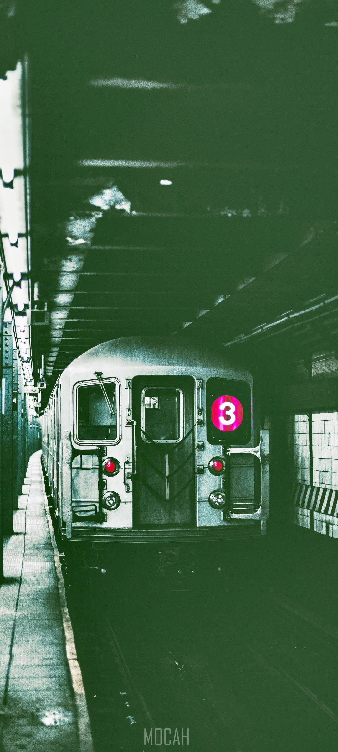 Subway train with number 3 sign HD Phone Wallpaper