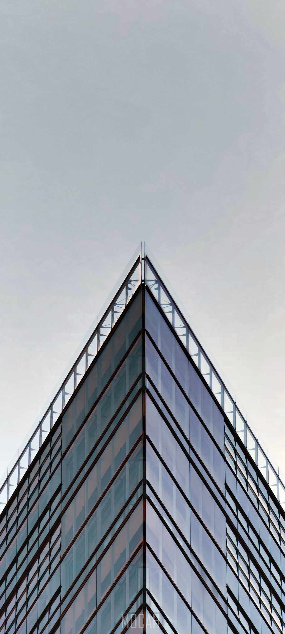 Triangular facade corner of an office building HD Phone Wallpaper