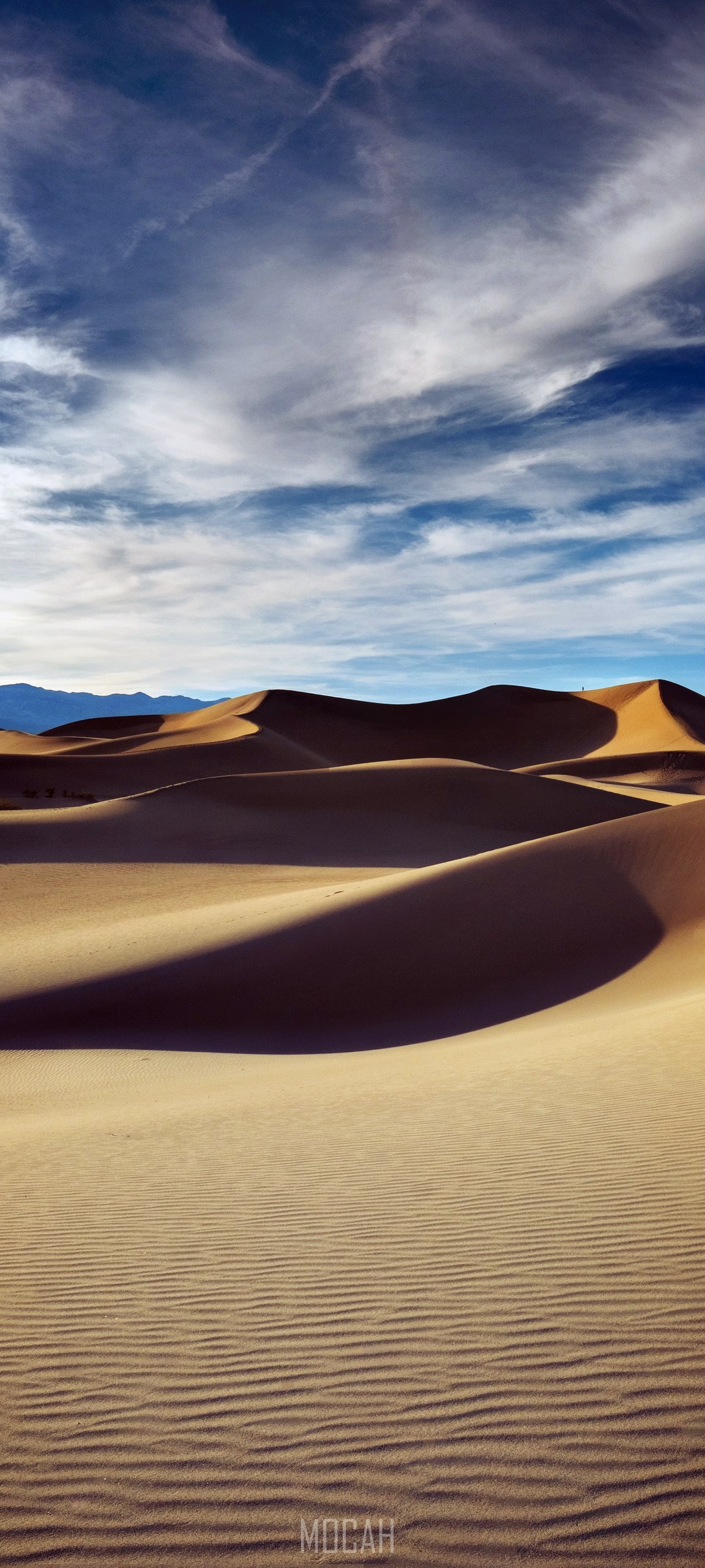 Sand dunes under a cloudy sky HD Phone Wallpaper