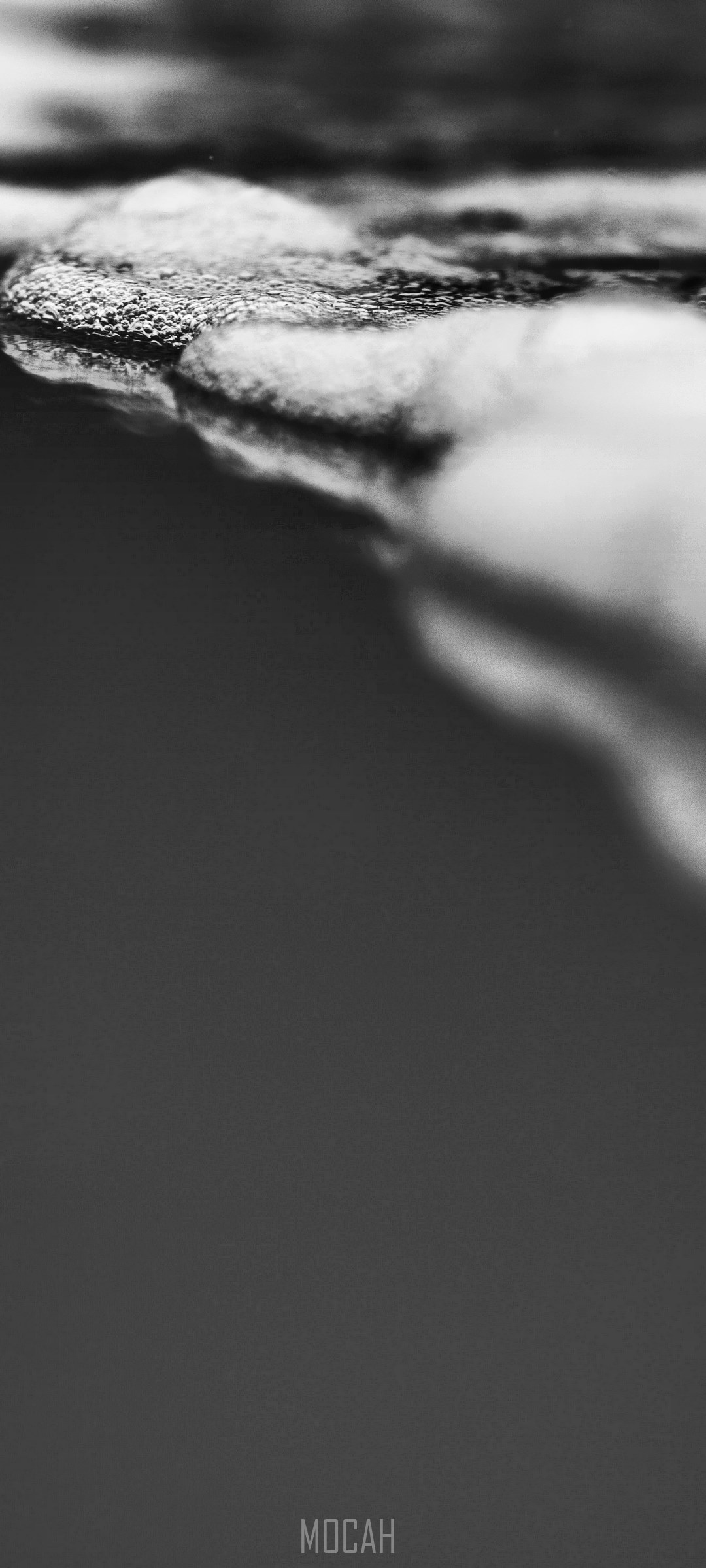 Macro of water and foam texture on surface HD Phone Wallpaper