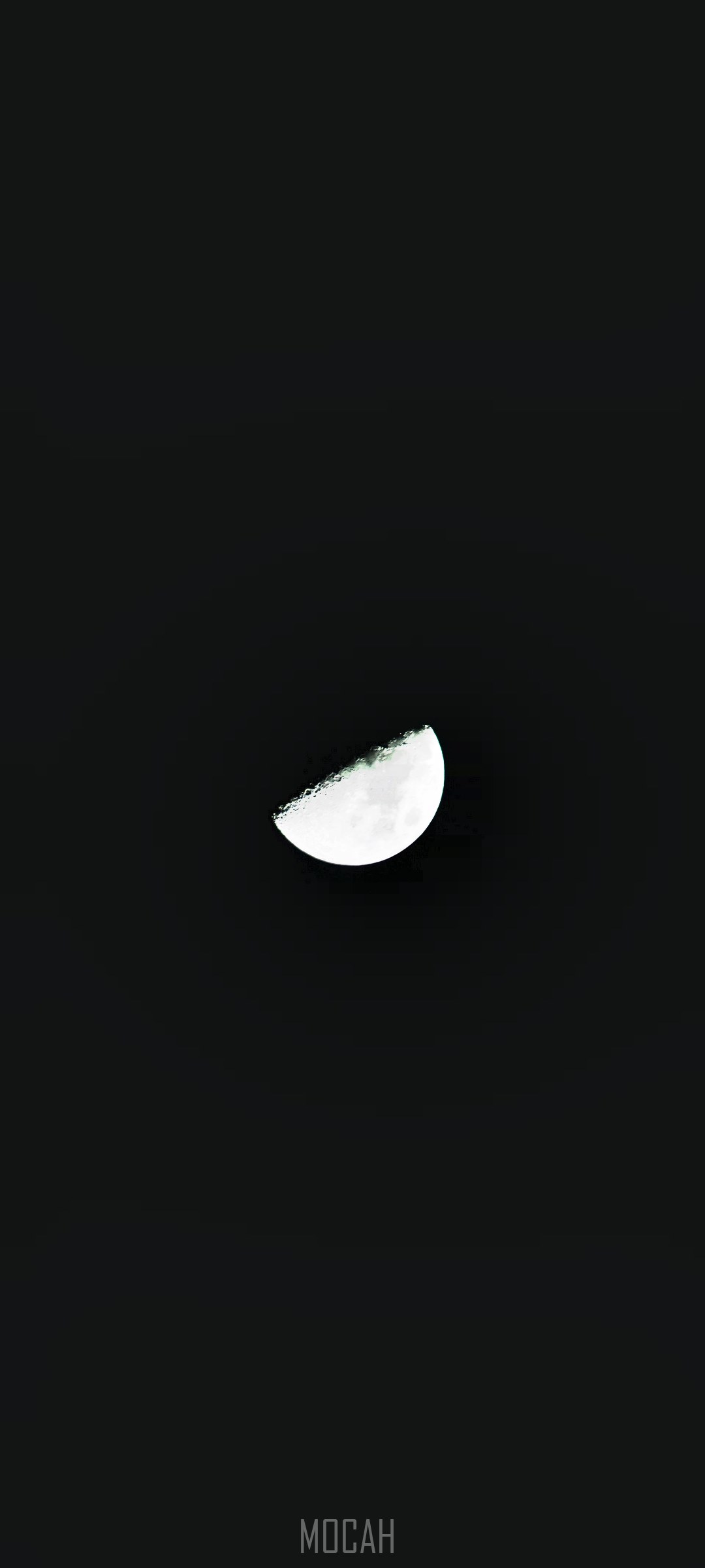 Half moon in the night sky HD Phone Wallpaper