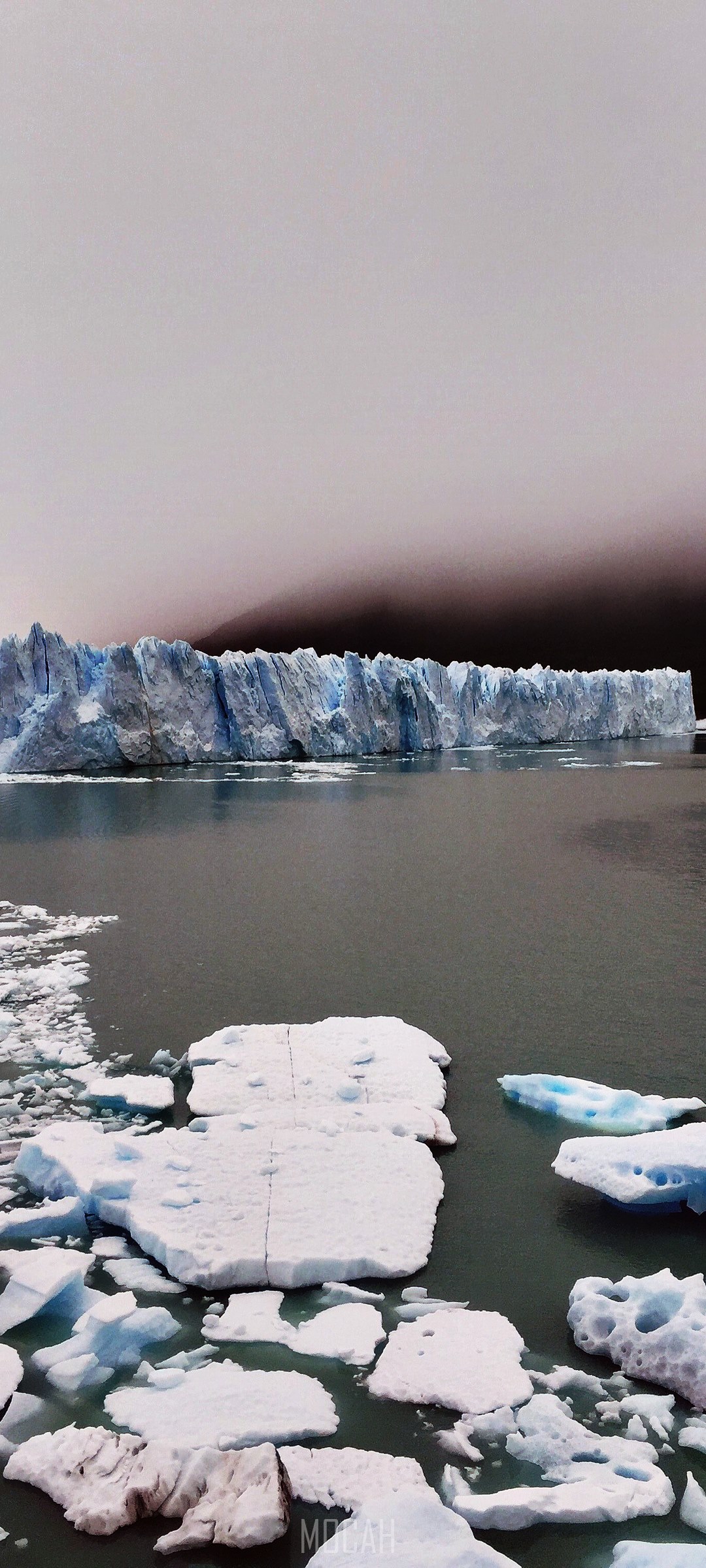 Perito Moreno Glacier with icebergs HD Phone Wallpaper