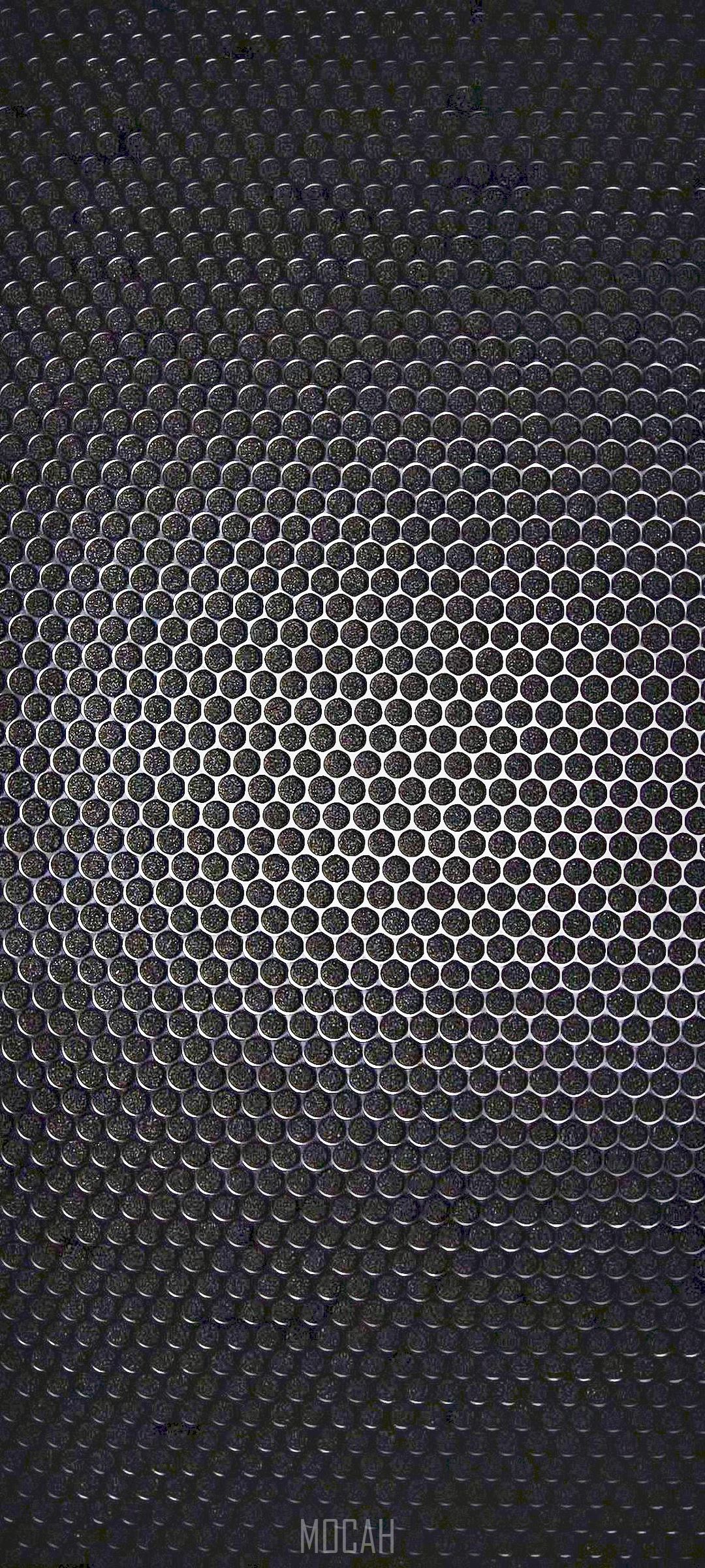 Black Hexagonal Metal Pattern HD Phone Wallpaper