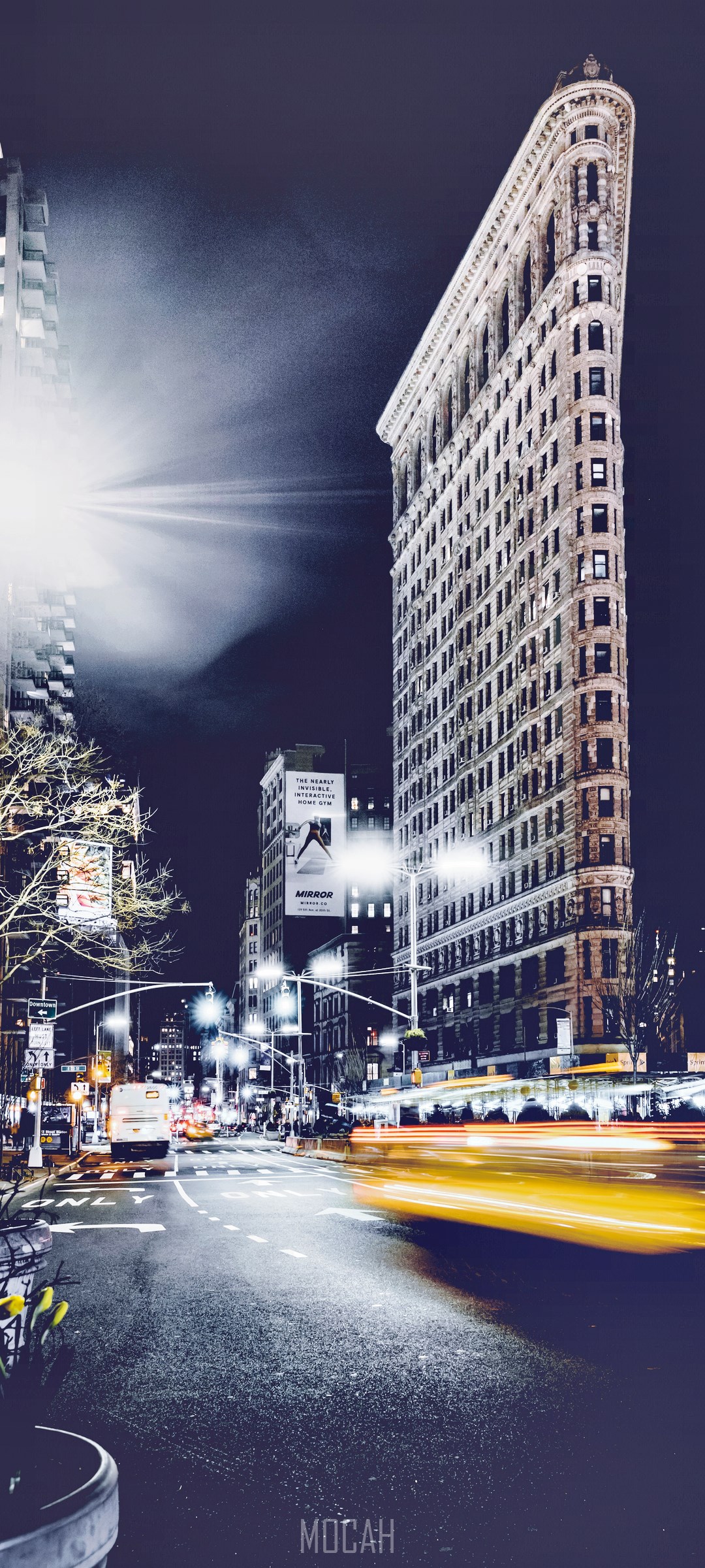 Flatiron Building at Night in New York City HD Phone Wallpaper