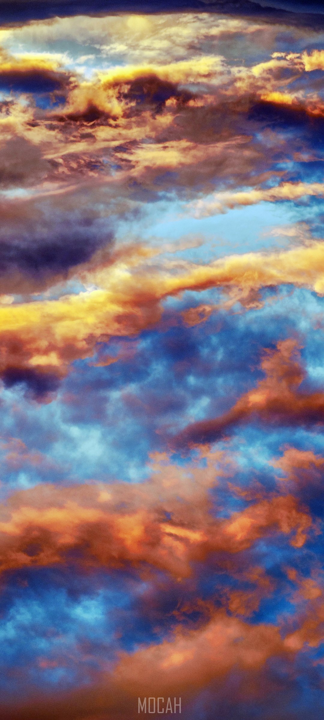 Dramatic sunset clouds with vibrant colors HD Phone Wallpaper