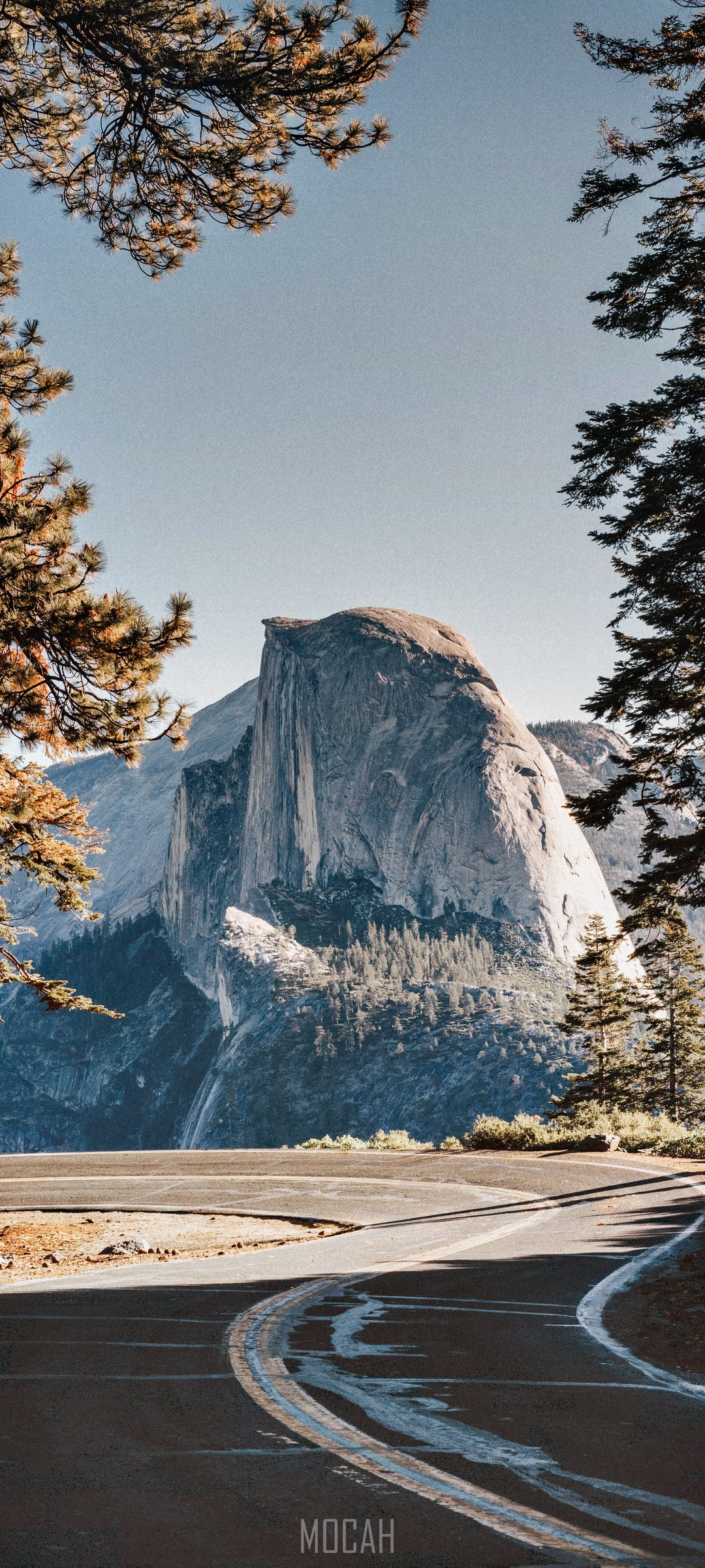 Half Dome Yosemite National Park Road HD Phone Wallpaper