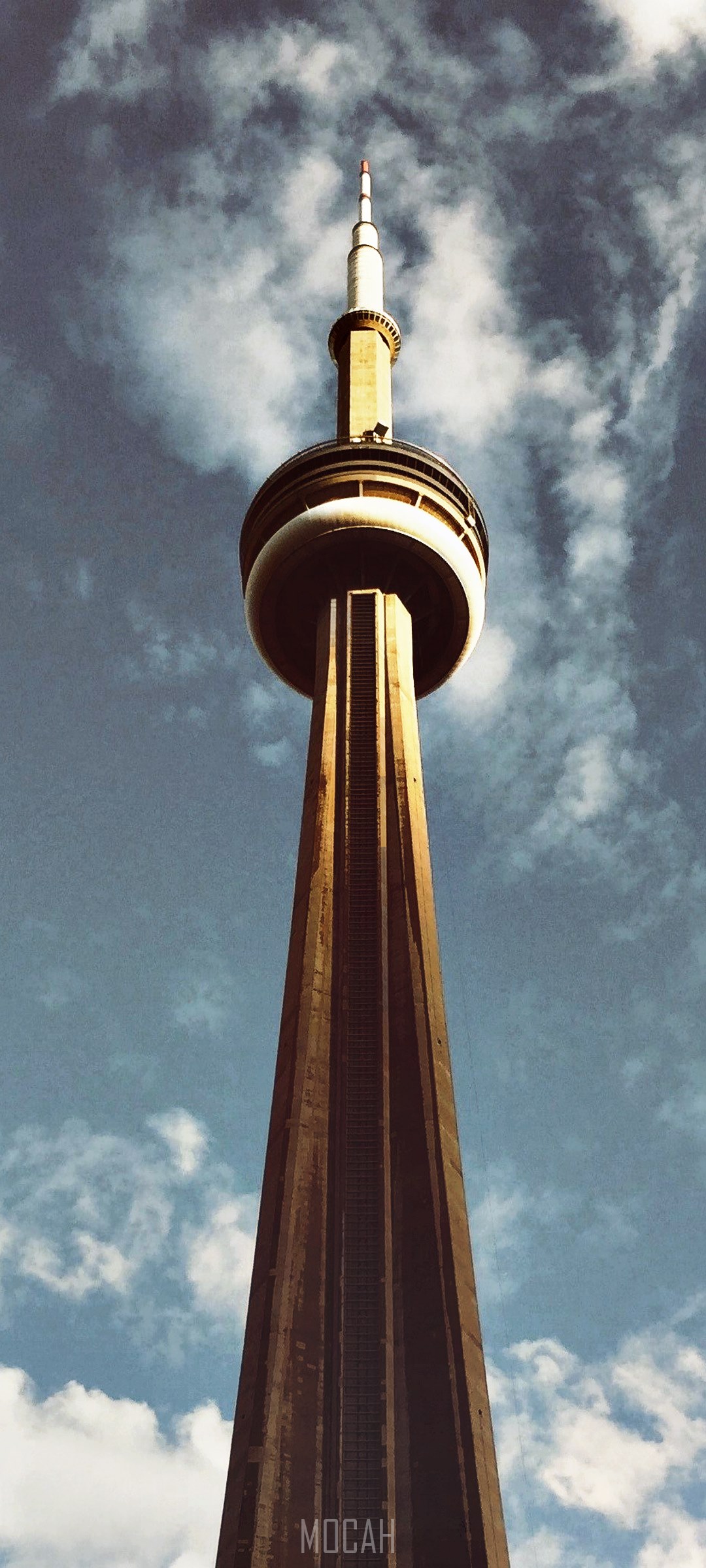CN Tower against a cloudy sky HD Phone Wallpaper