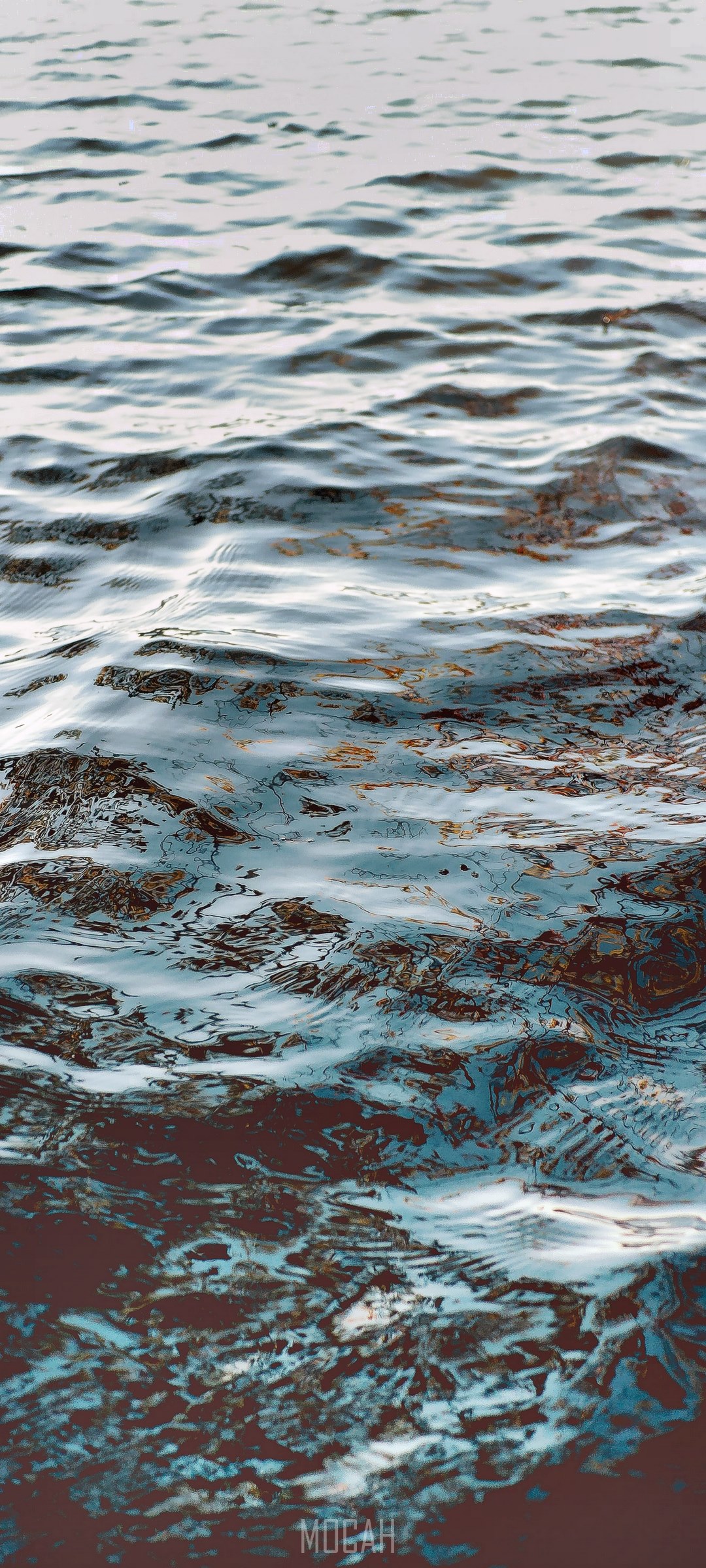 Water surface with ripples and reflections HD Phone Wallpaper