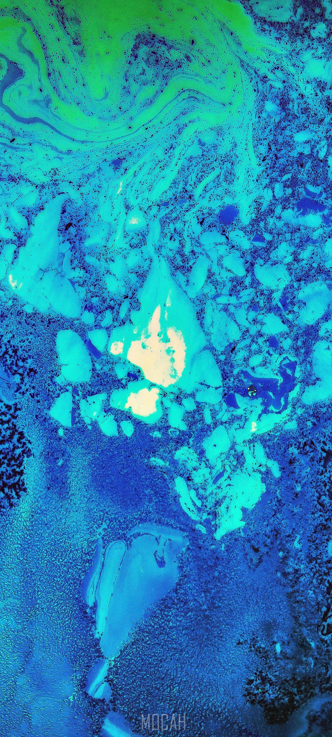 Abstract blue and green fluid art HD Phone Wallpaper