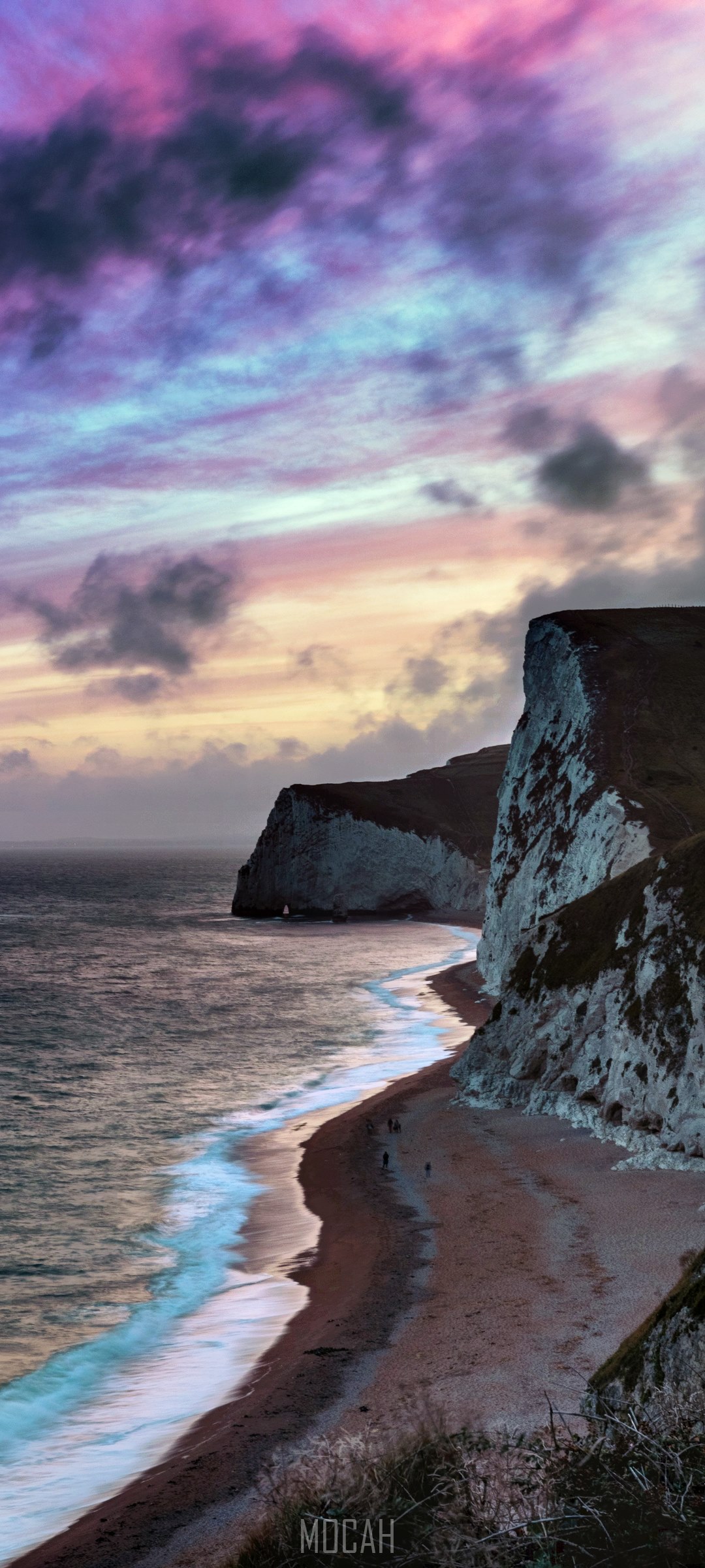 Durdle Door beach at sunset HD Phone Wallpaper
