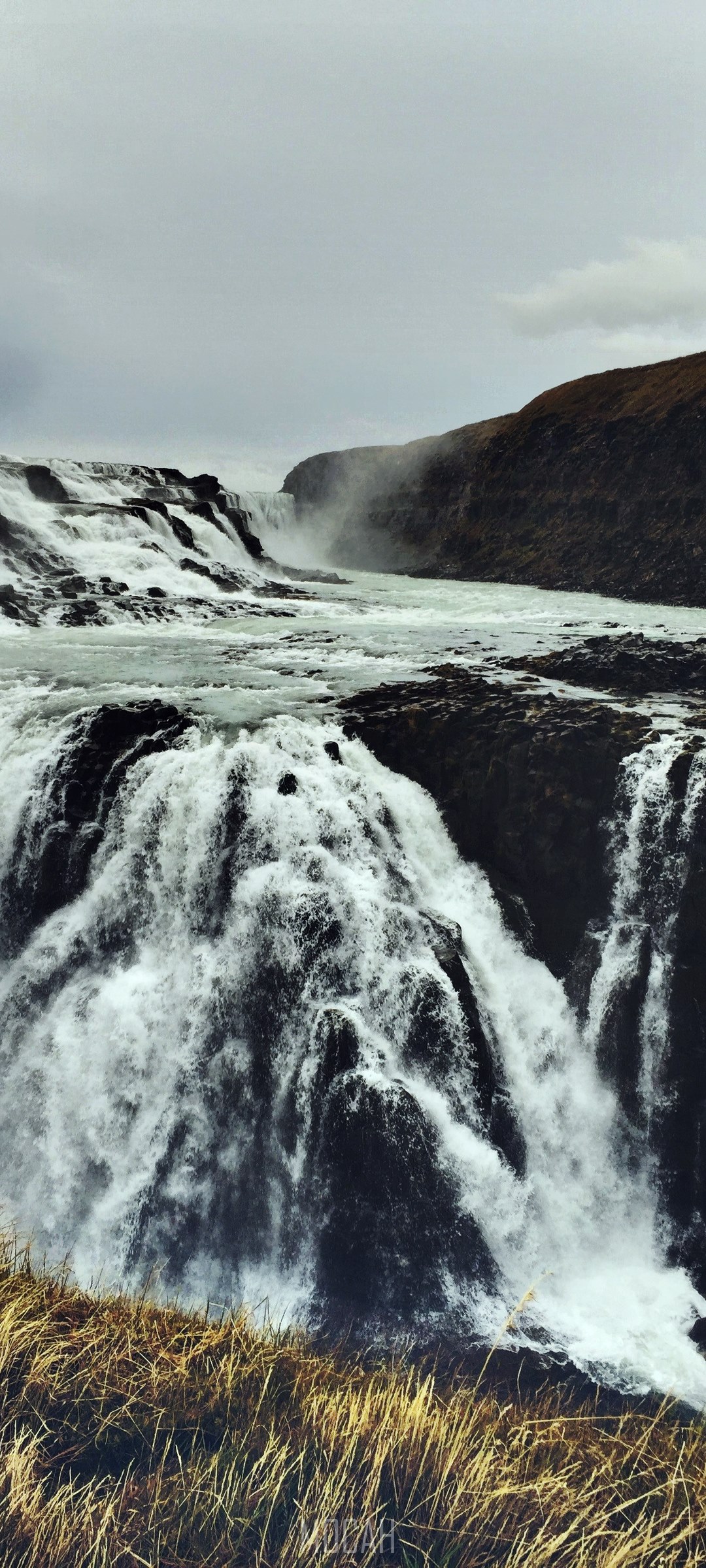 Gullfoss Waterfall in Iceland HD Phone Wallpaper