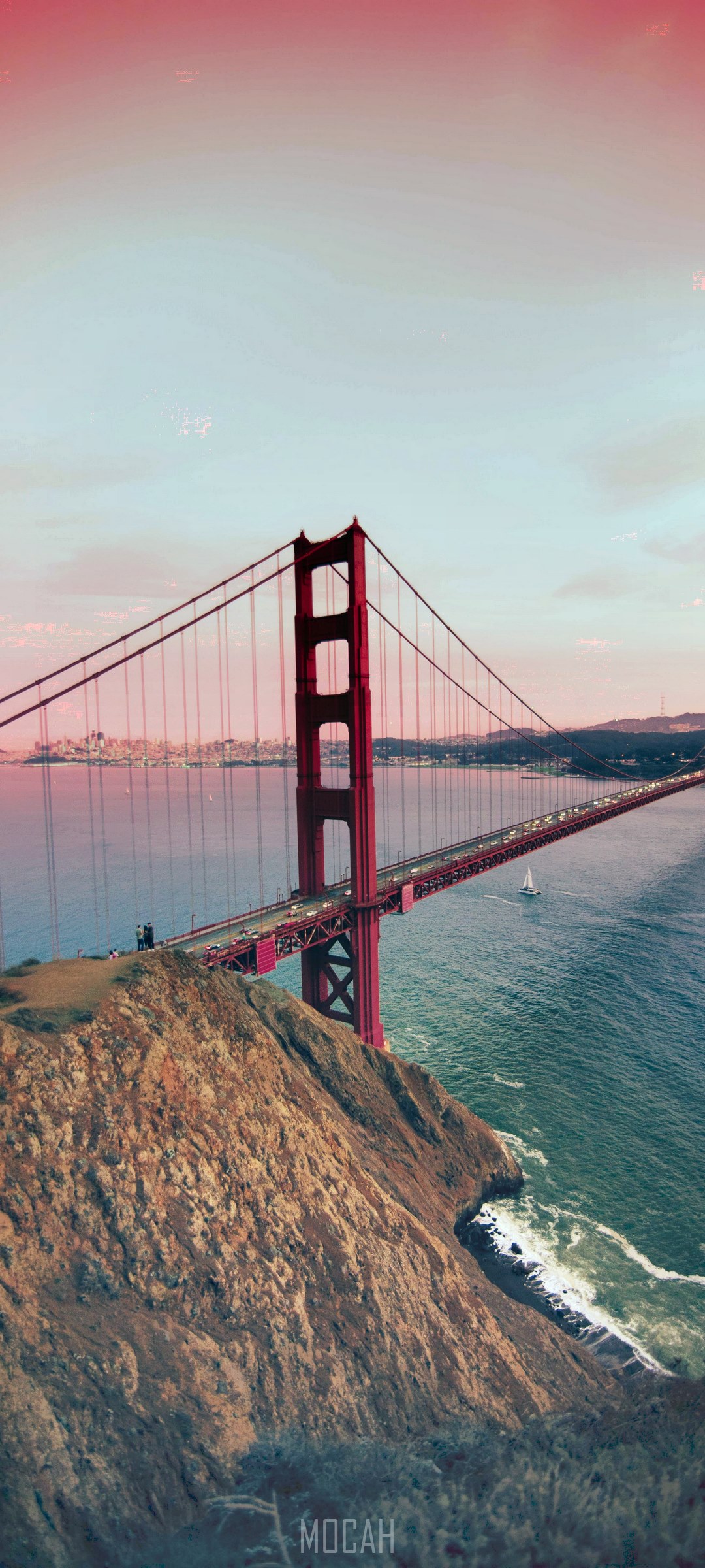Golden Gate Bridge at Sunset Over the Bay HD Phone Wallpaper