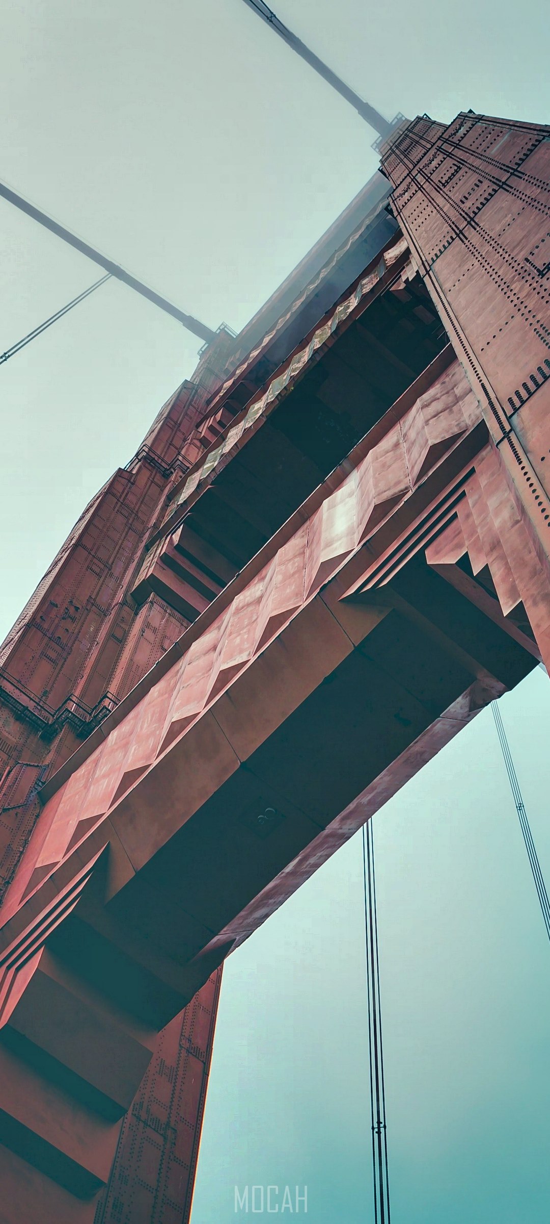 Golden Gate Bridge Tower in Fog HD Phone Wallpaper