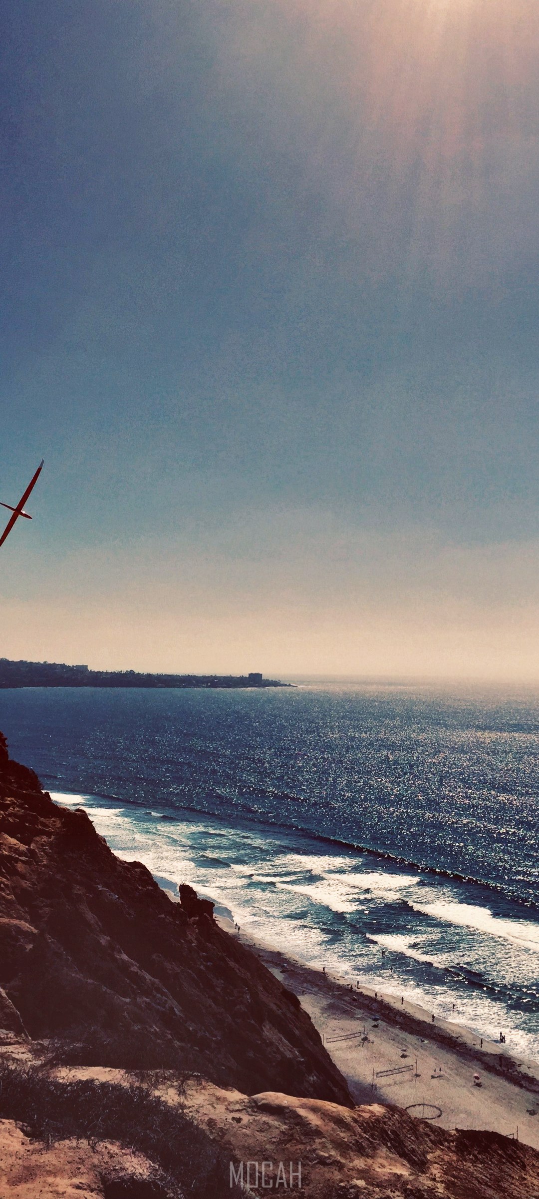 Glider over the ocean near San Diego HD Phone Wallpaper