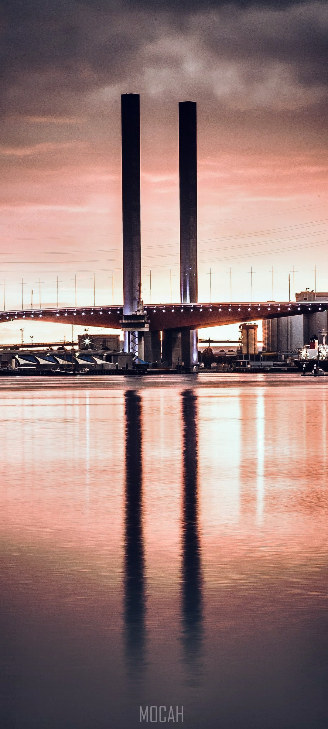 Bolte Bridge at sunset, Melbourne HD Phone Wallpaper