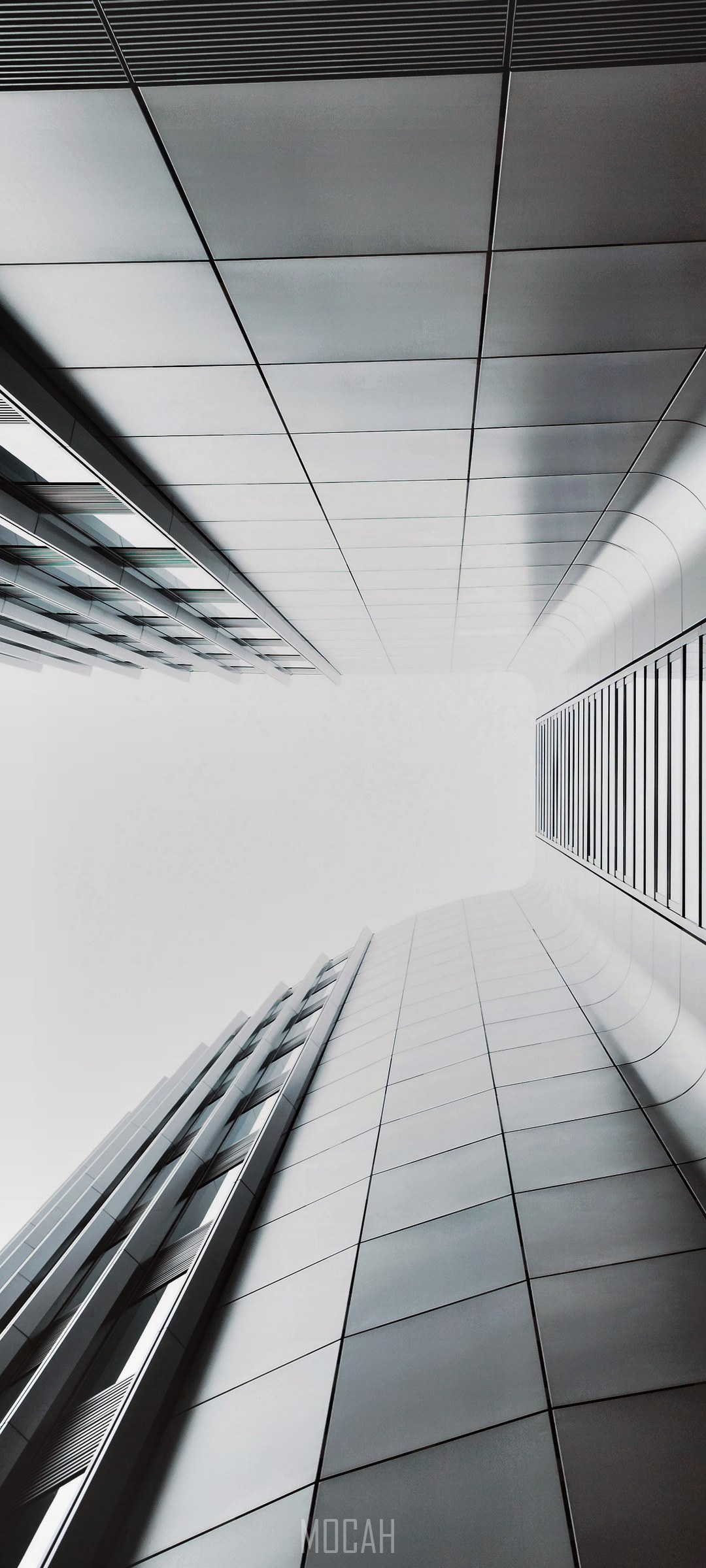 Modern architecture with glass and metal facades HD Phone Wallpaper