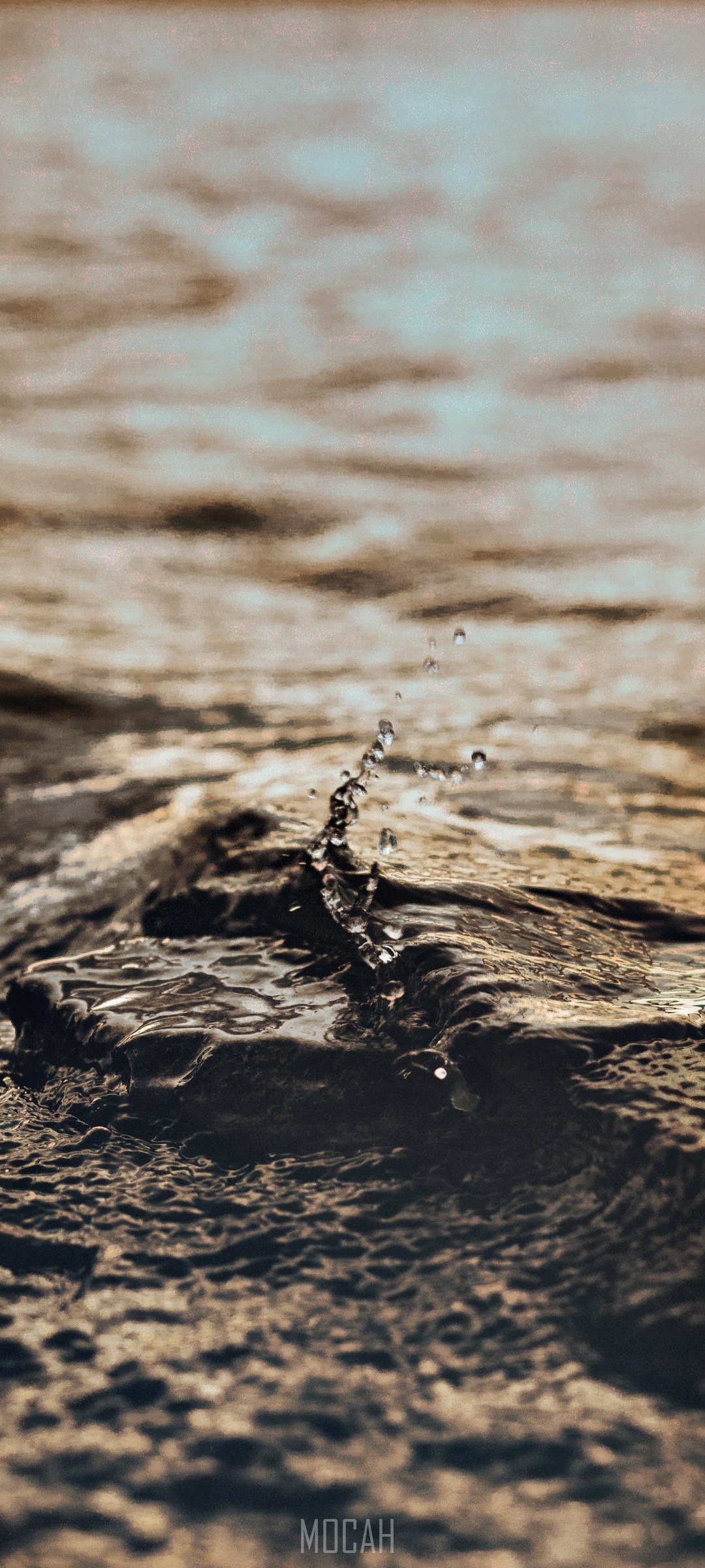 Water splash on a lake surface HD Phone Wallpaper